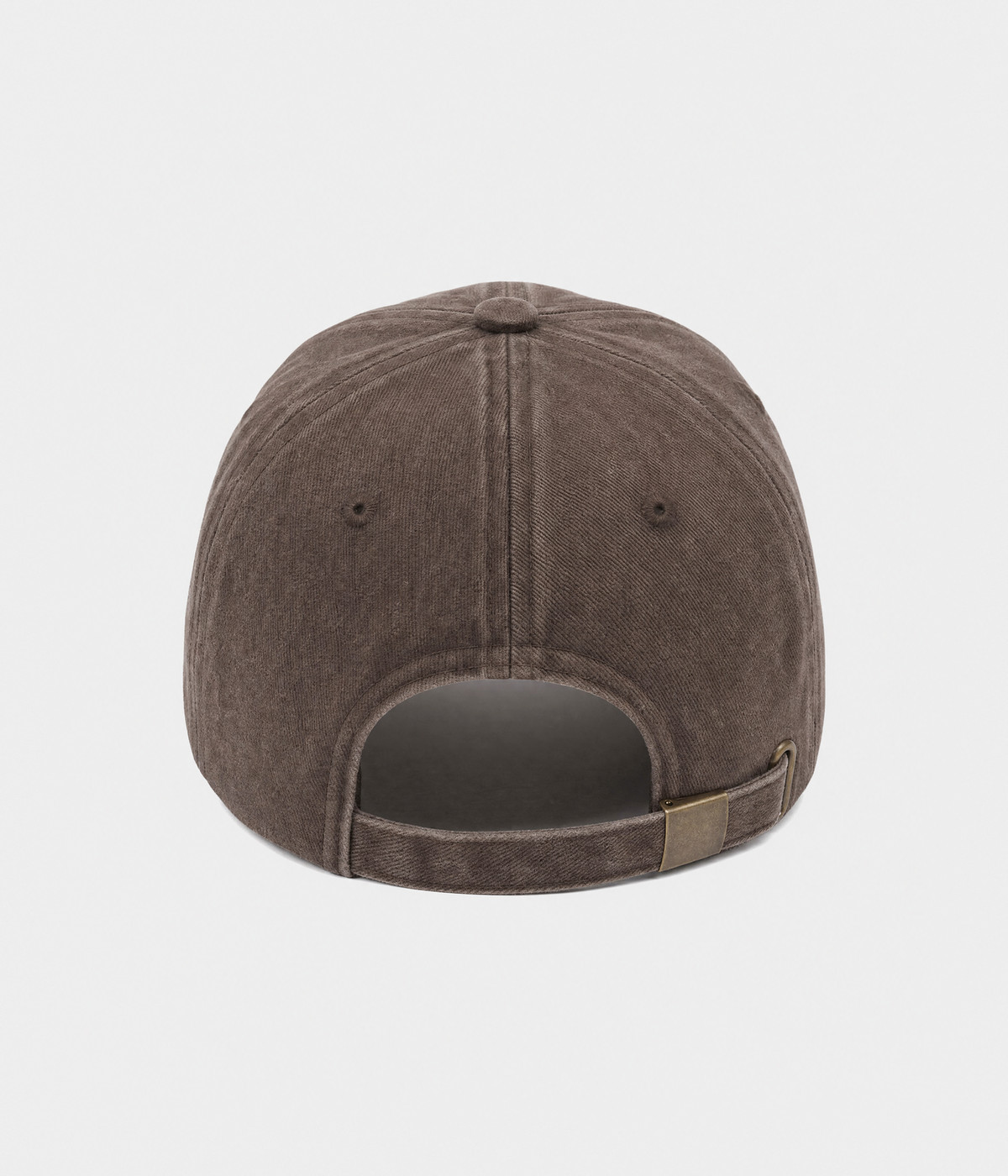 OVERSTIMULATED. washed cotton dad cap in coffee, back view