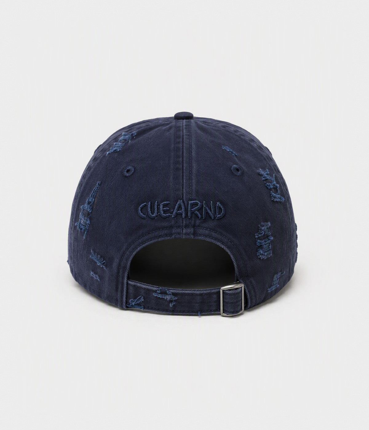 NO TIME FOR ROMANCE. washed cotton cap in NAVY, back view