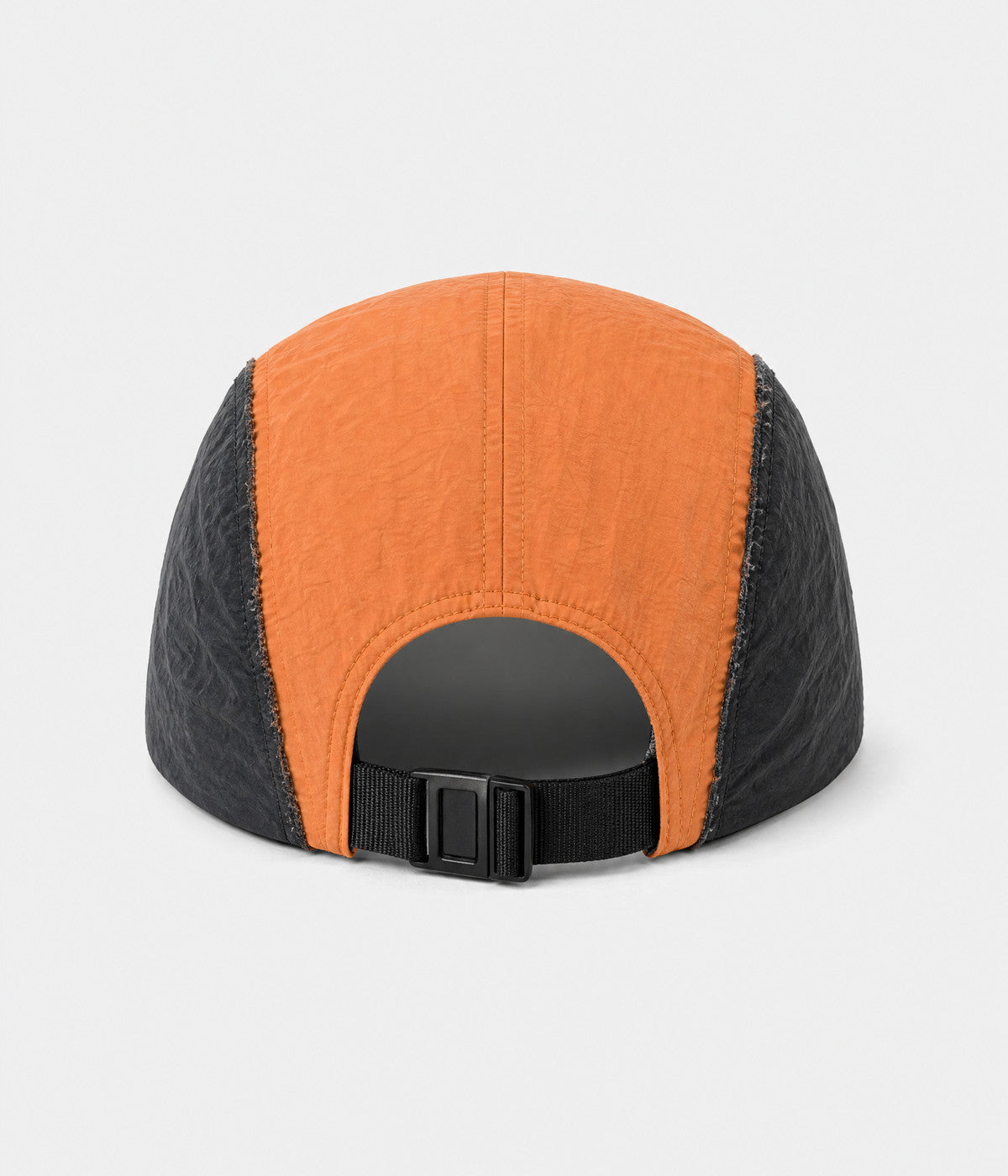 PATCHWORK CAMP. quick-dry patchwork cap in ORANGE, back view