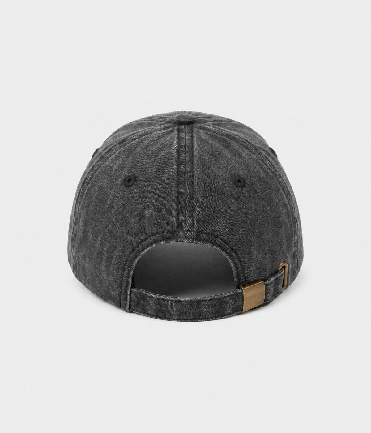 WASHED GRANDMA. washed cotton dad cap in BLACK, back view