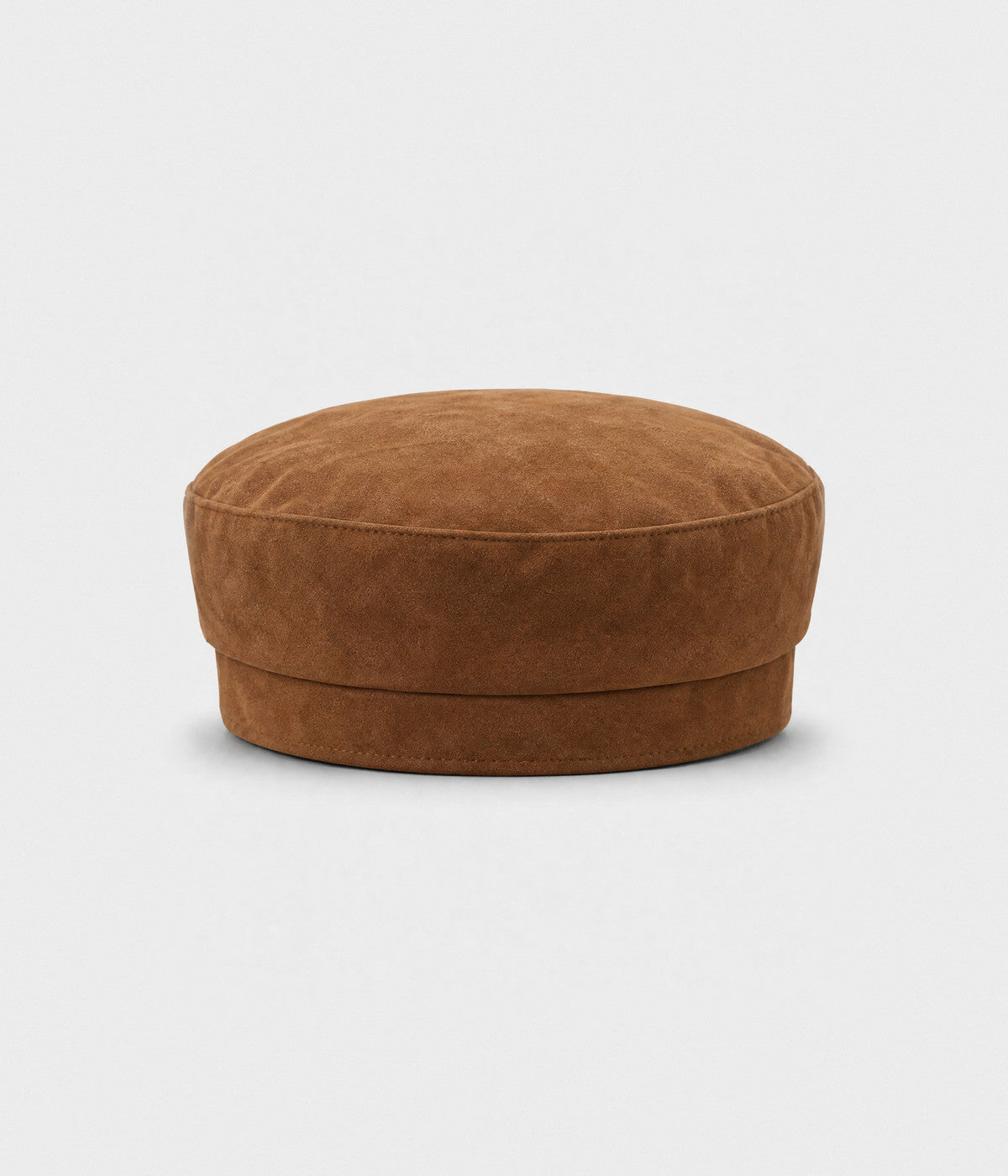 SUEDE SKIPPER. suede skipper cap in TAN, back view