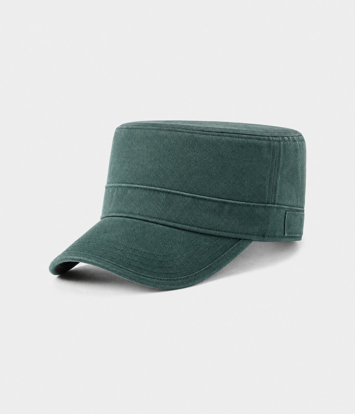 WASHED CADET. washed cotton cadet cap in GREEN, side view