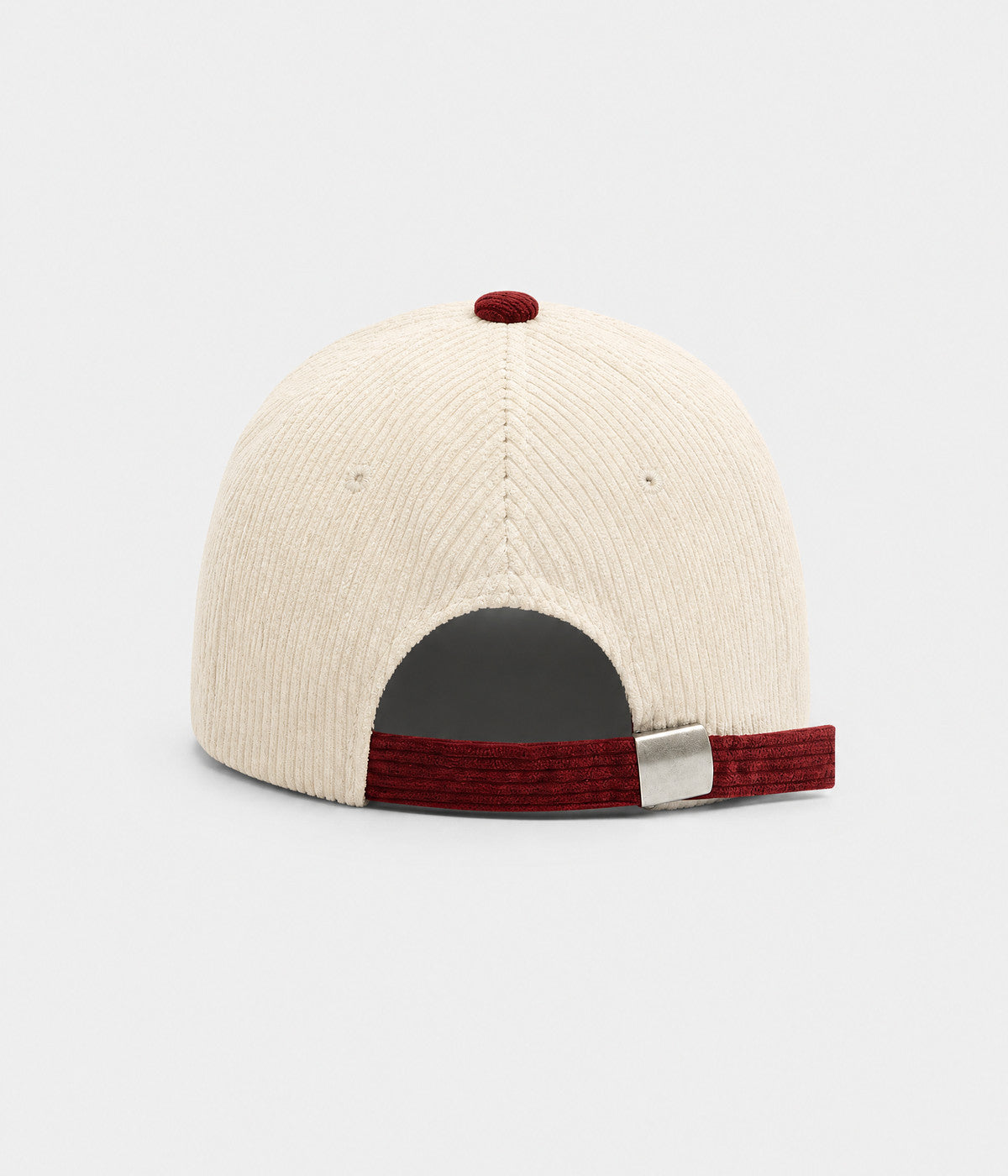 WONDER. corduroy cap in BURGUNDY, back view