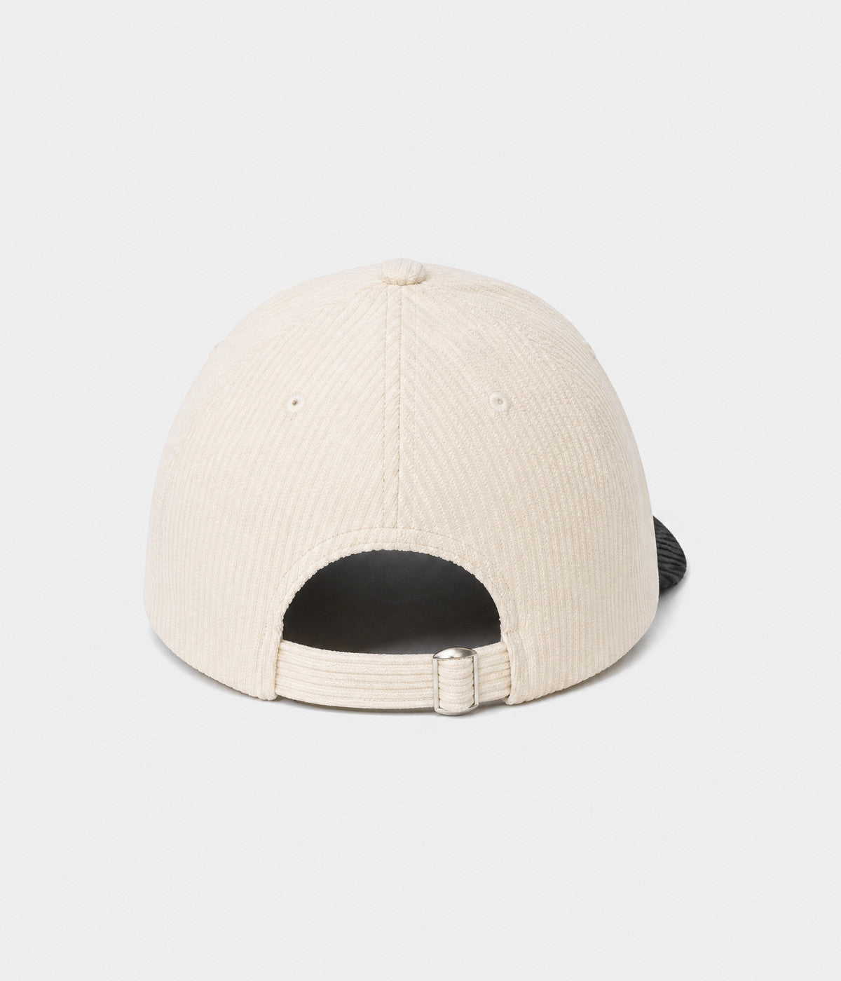 CALIFORNIA CORDUROY. corduroy cap in CREAM/BLACK, back view