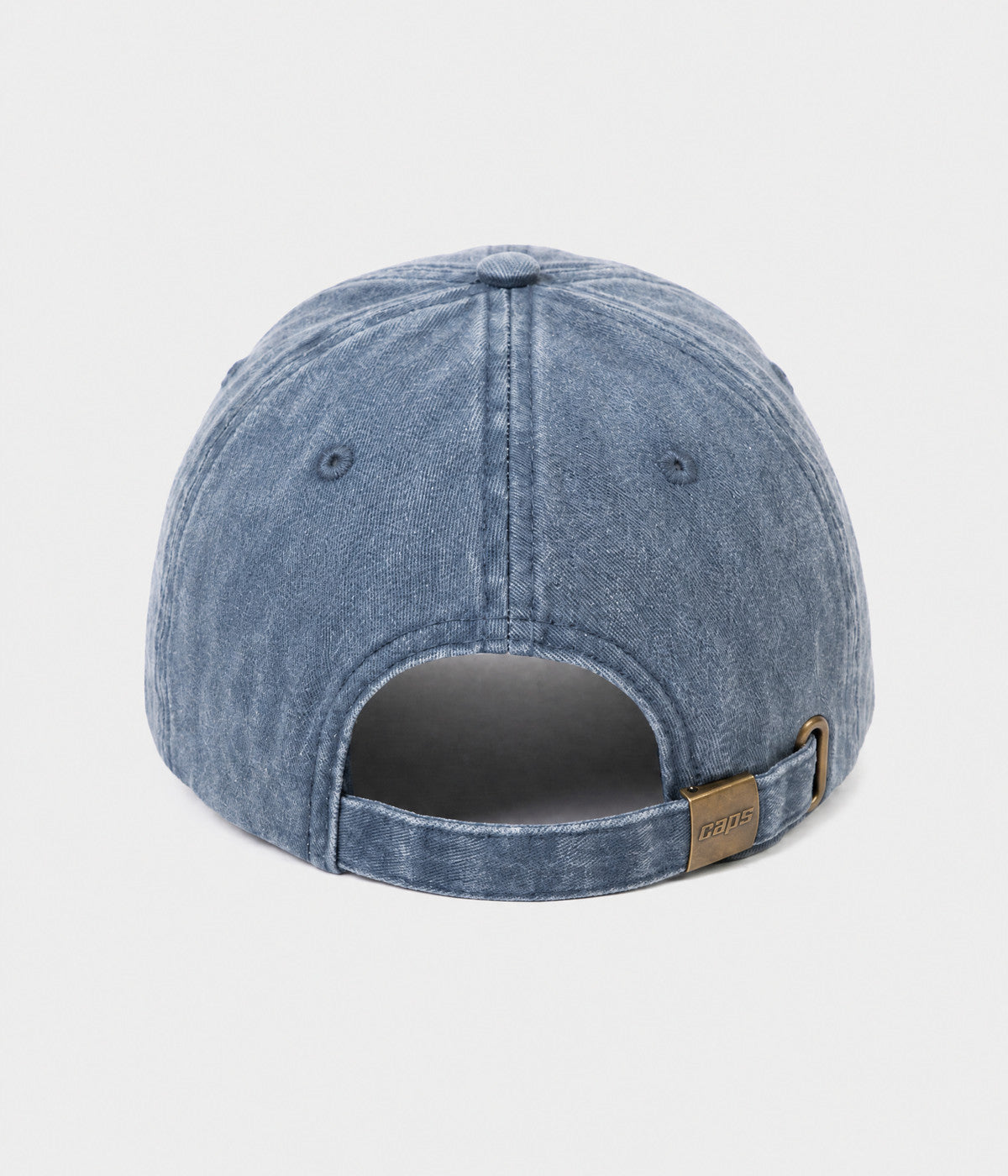 WASHED WIFE. washed cotton dad cap in NAVY, back view