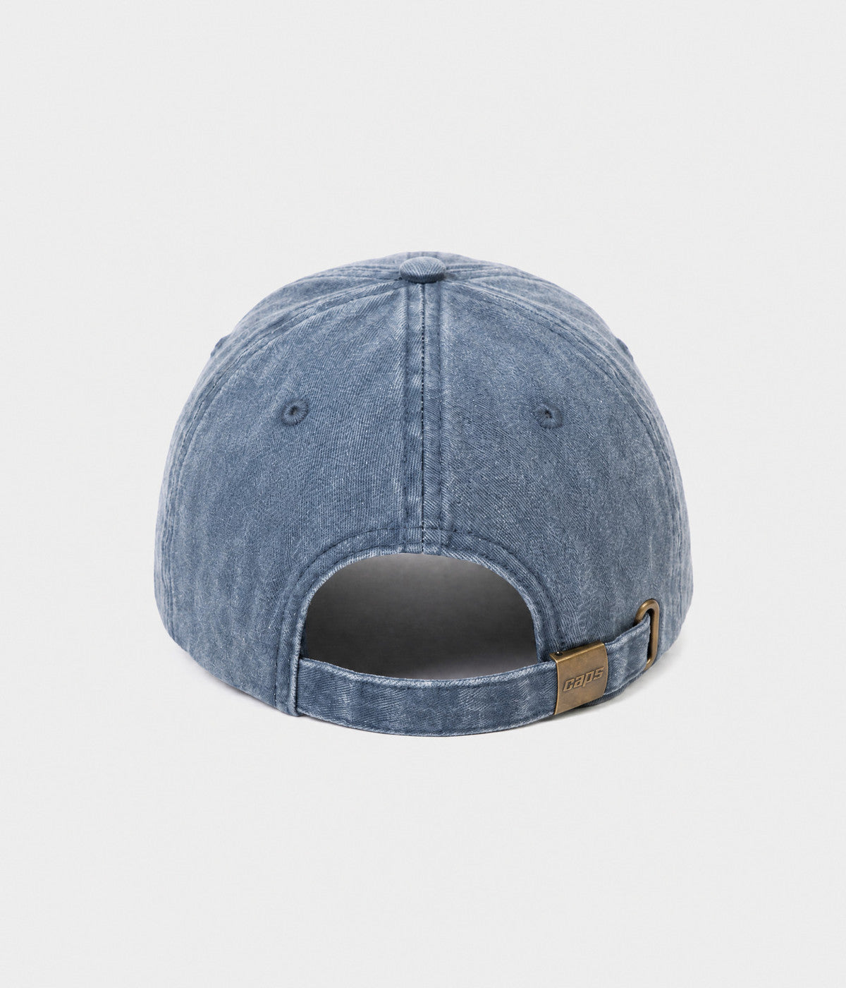 WASHED WIFE. washed cotton dad cap in NAVY, back view