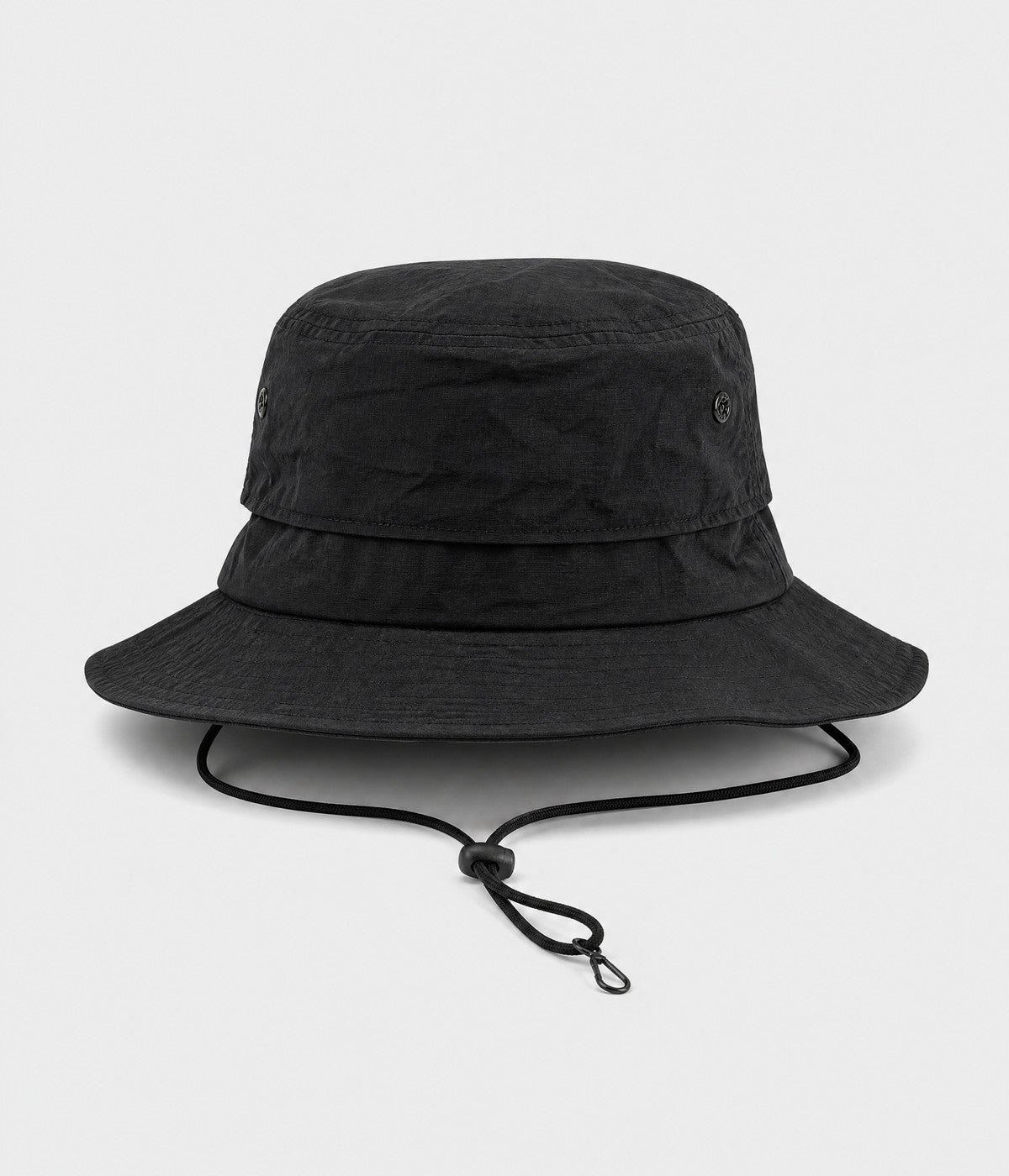 PACKABLE BOONIE. quick-dry packable boonie hat in black, front view