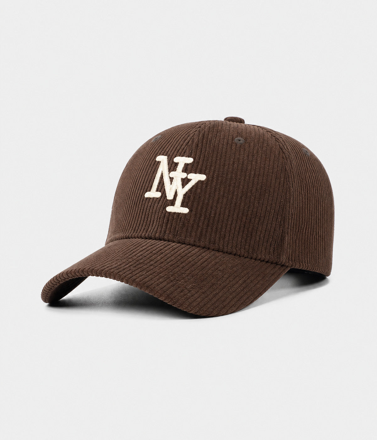 NY CORDUROY. corduroy cap in BROWN, side view