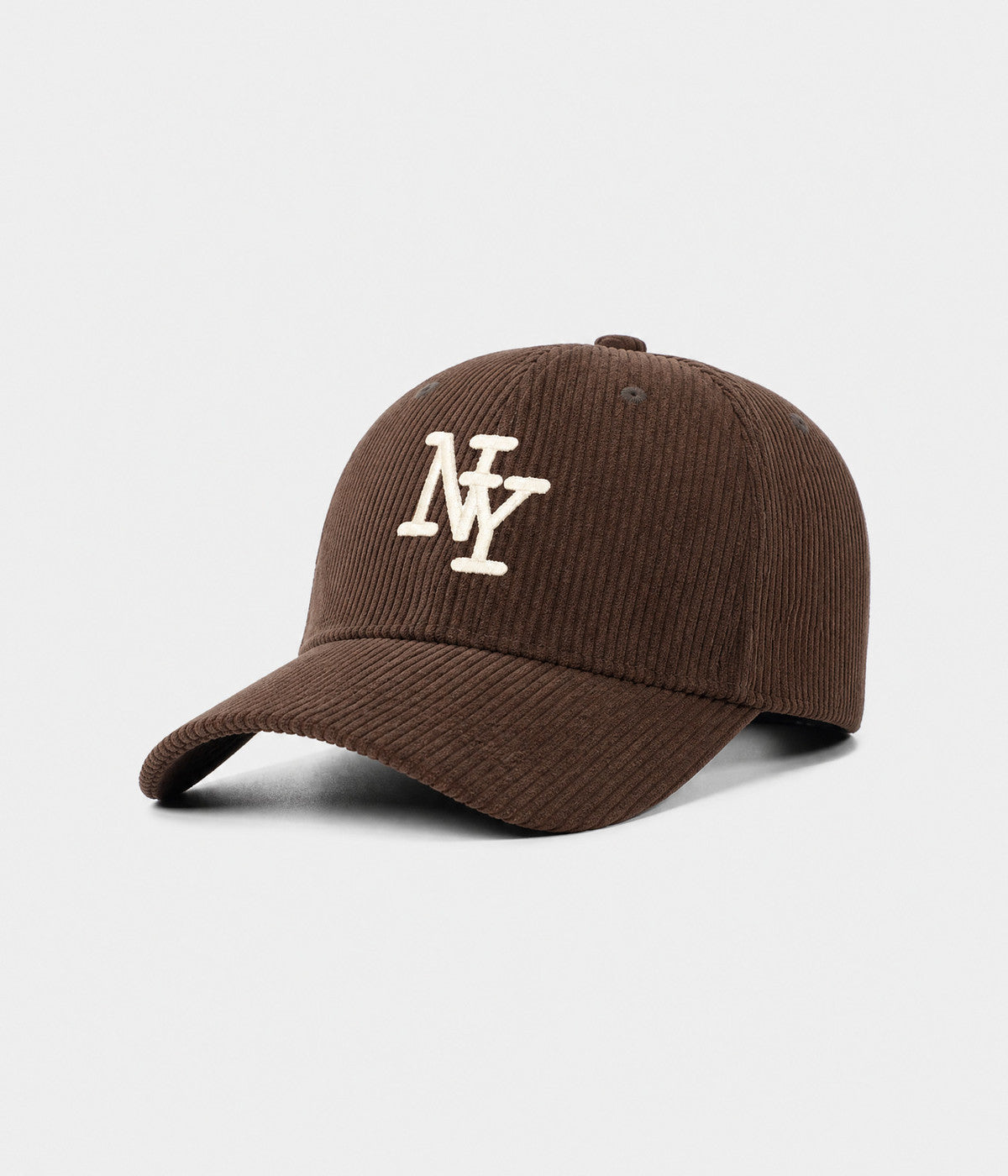 NY CORDUROY. corduroy cap in BROWN, side view