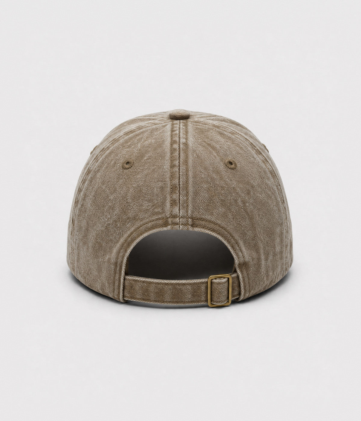 DOG MOM. washed cotton cap in KHAKI, back view