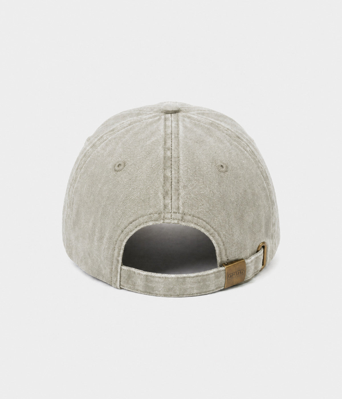 WASHED SÍ. washed cotton dad cap in GRAYISH SHEEN, back view