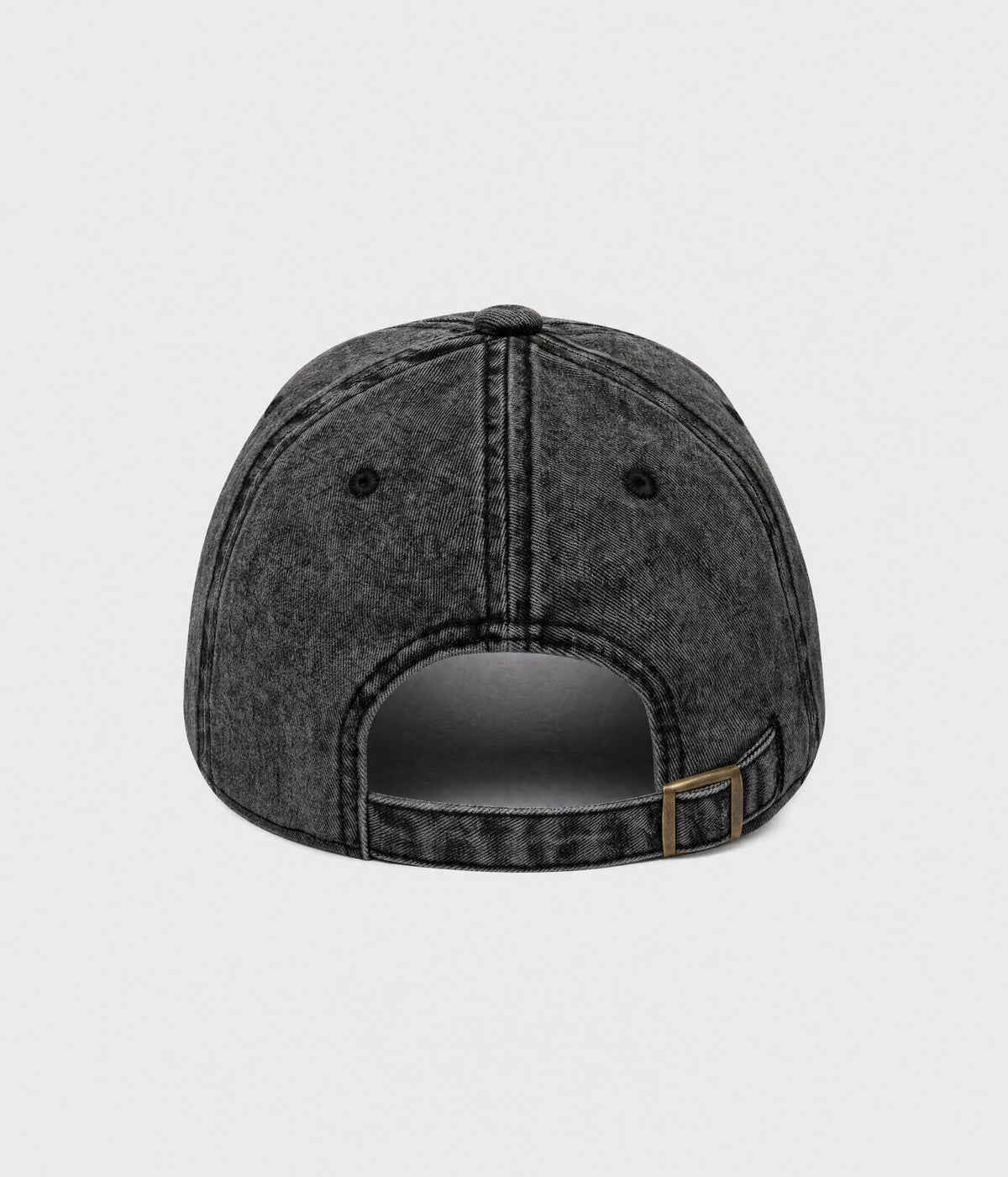 WASHED LOBSTER. washed cotton dad cap in BLACK, back view