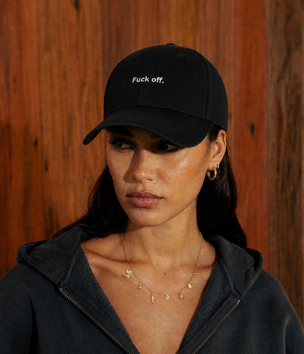 FUCK OFF. worn by a woman