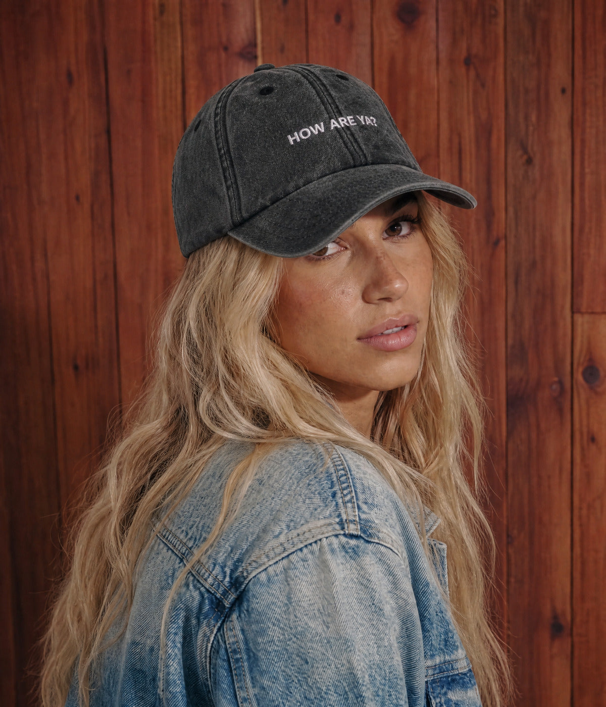 HOW ARE YA? worn by a woman