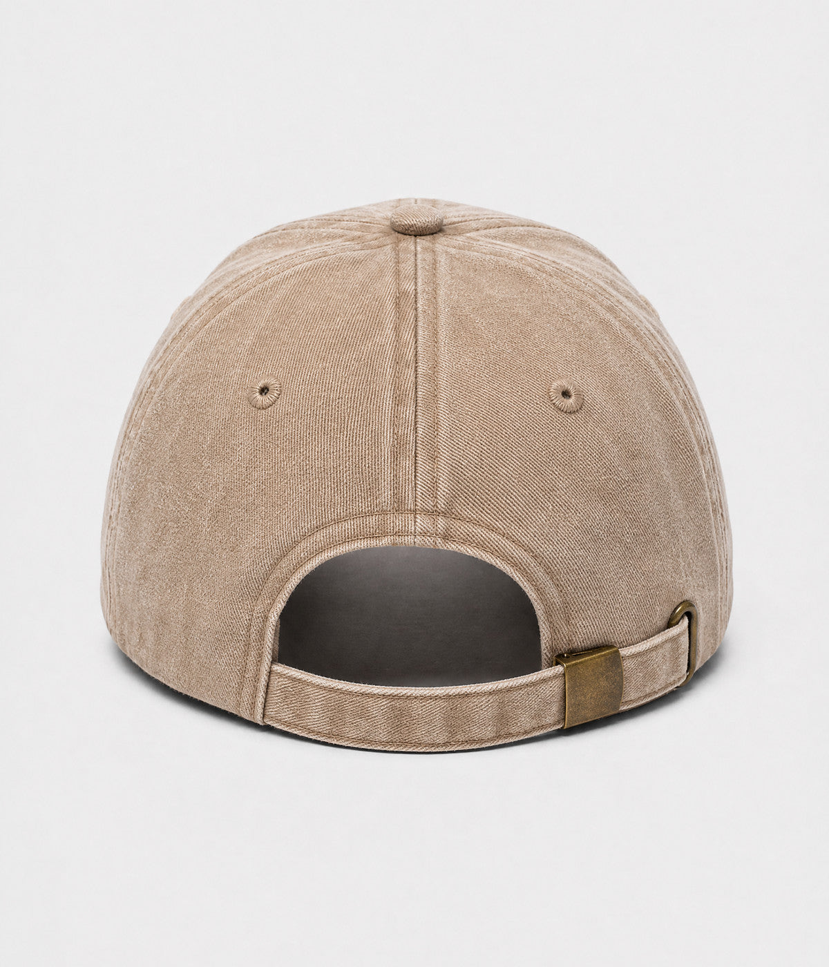SUNDAY FOREVER. washed half-leopard dad cap in KHAKI, back view