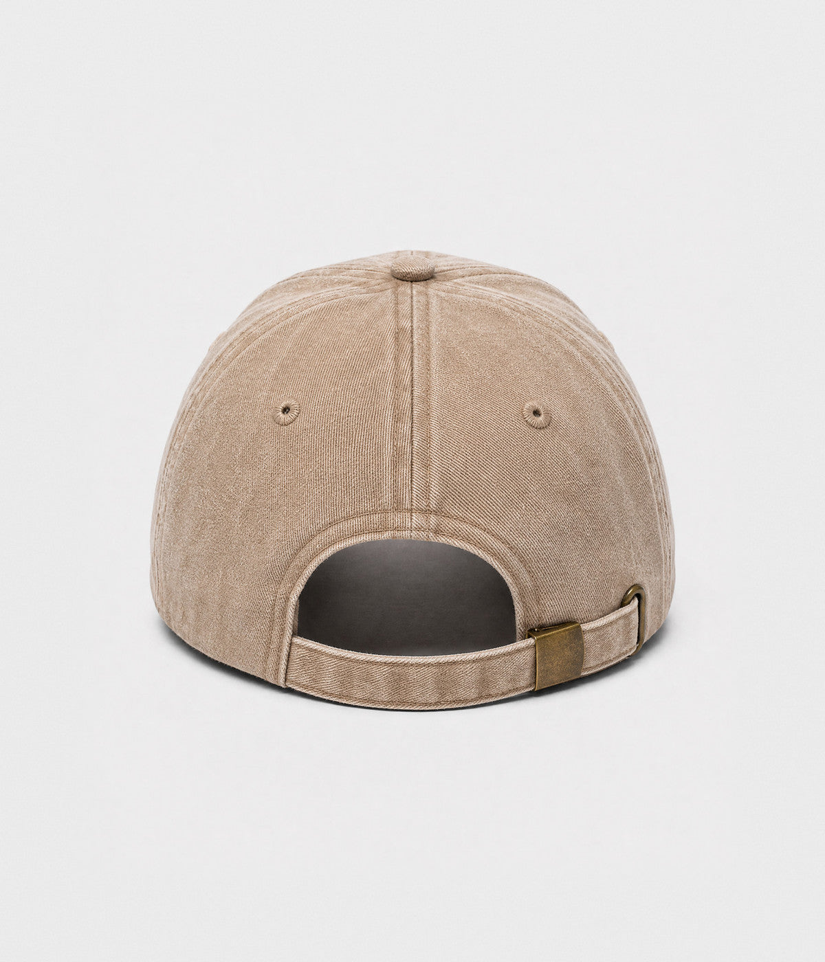 SUNDAY FOREVER. washed half-leopard dad cap in KHAKI, back view