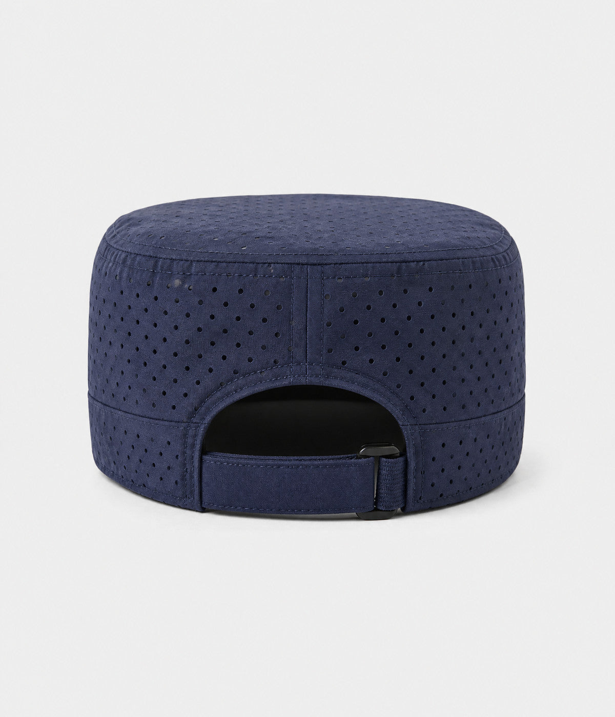 VENTED CADET. perforated cadet cap in navy, back view