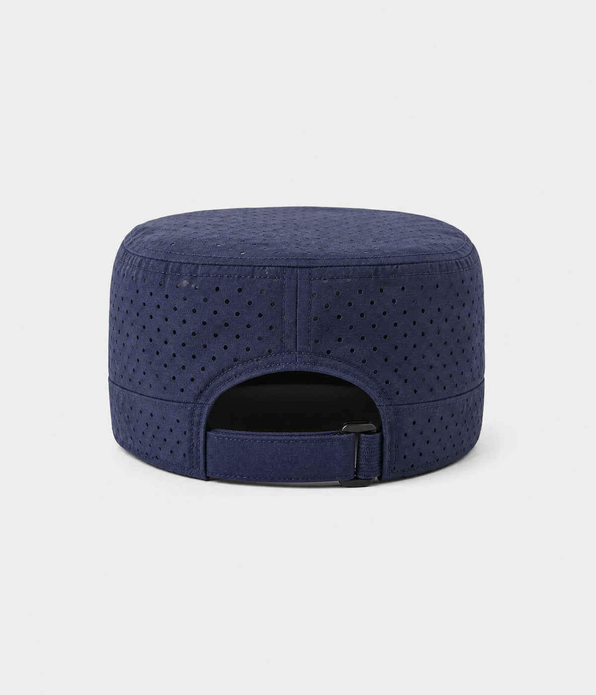 VENTED CADET. perforated cadet cap in navy, back view