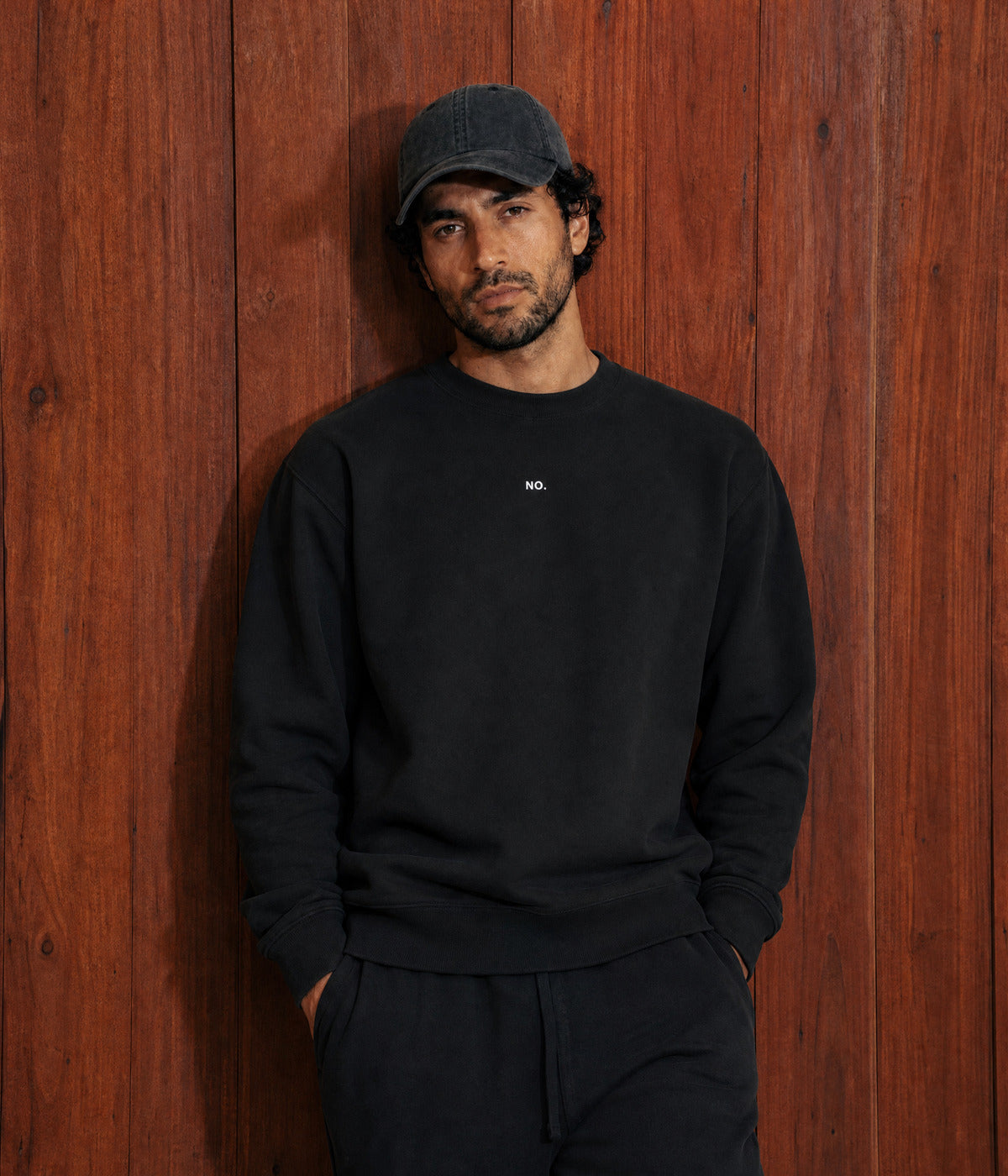 NO SWEATER. on model
