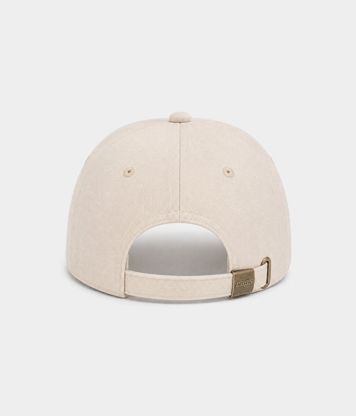 OLD ENGLISH A. cotton twill cap in beige, back view