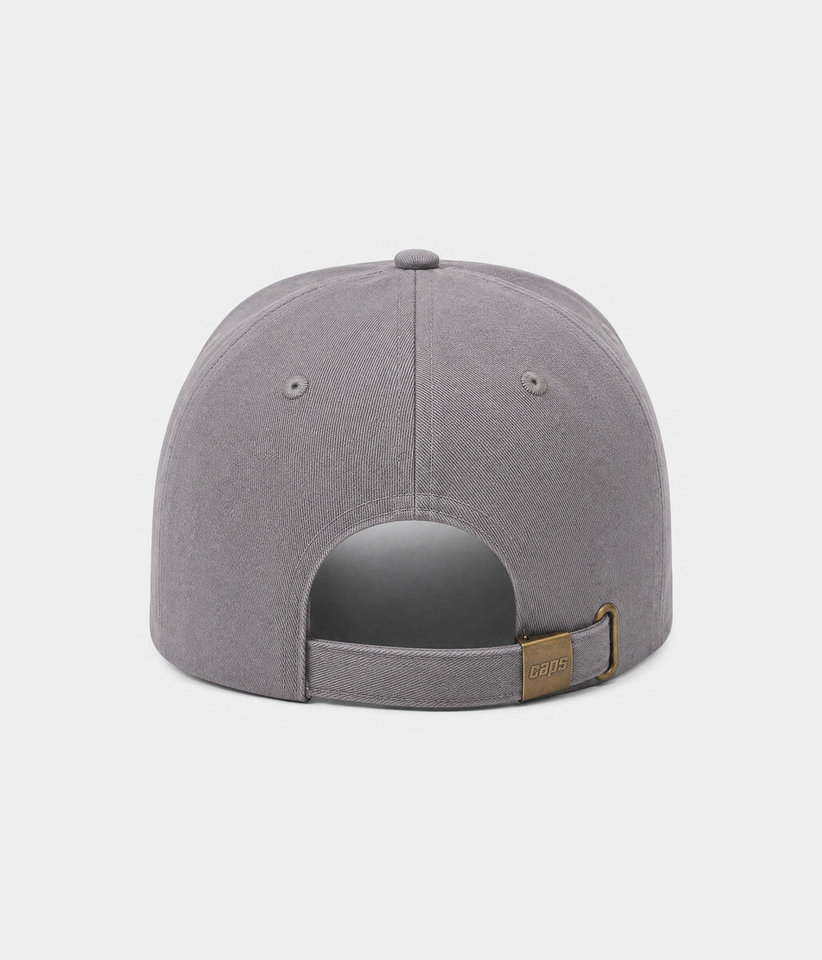 OLD ENGLISH A. cotton twill cap in gray, back view