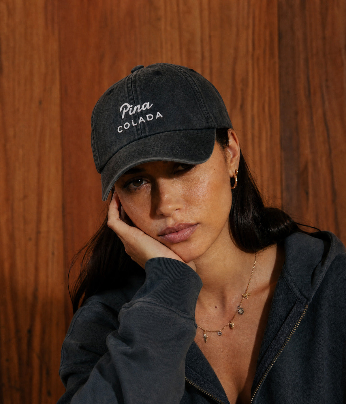 PINA COLADA. BLACK worn by a woman