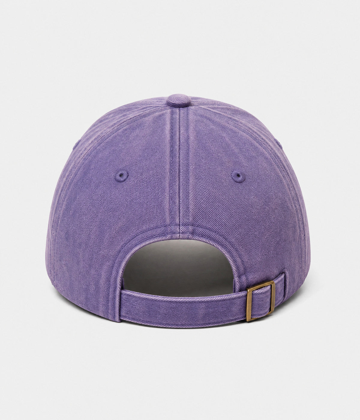 SAUSAGE DOG. washed cotton cap in purple, back view