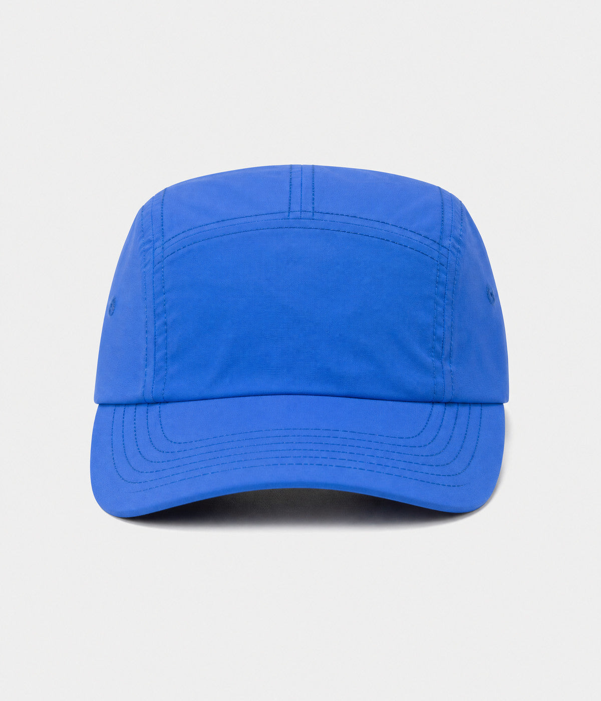 QUICK DRY CAMP. quick-dry five-panel camp cap in royal blue, front view