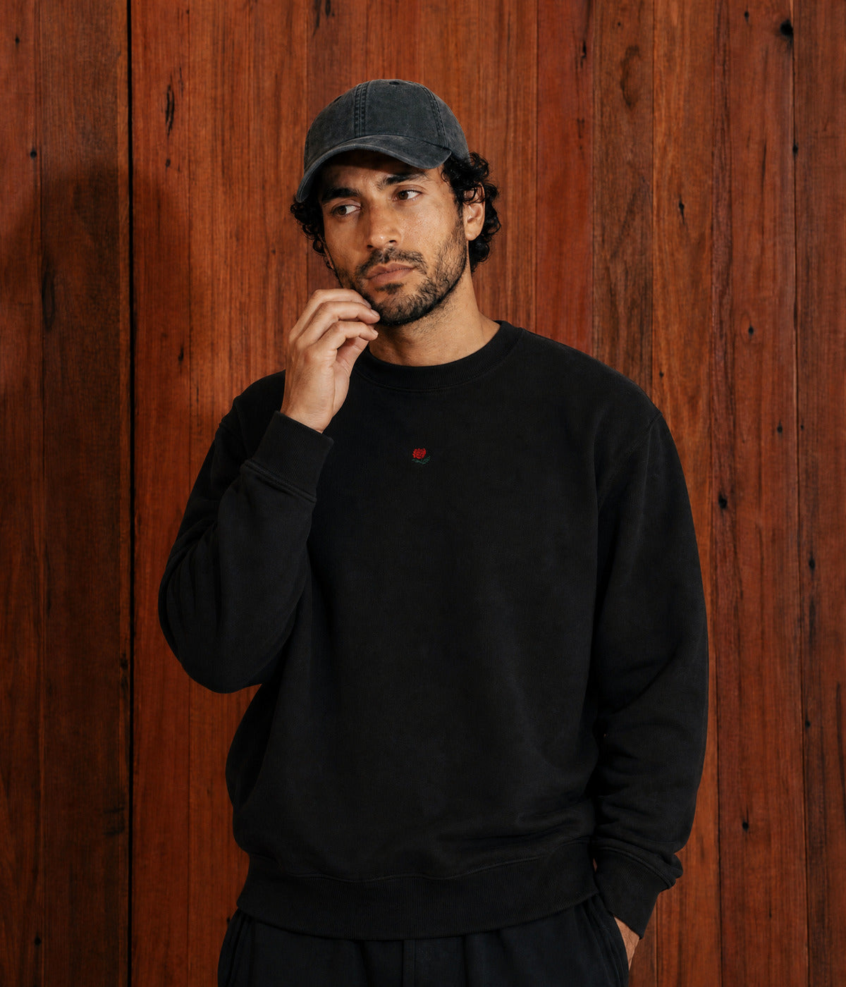 ROSE SWEATER. on model