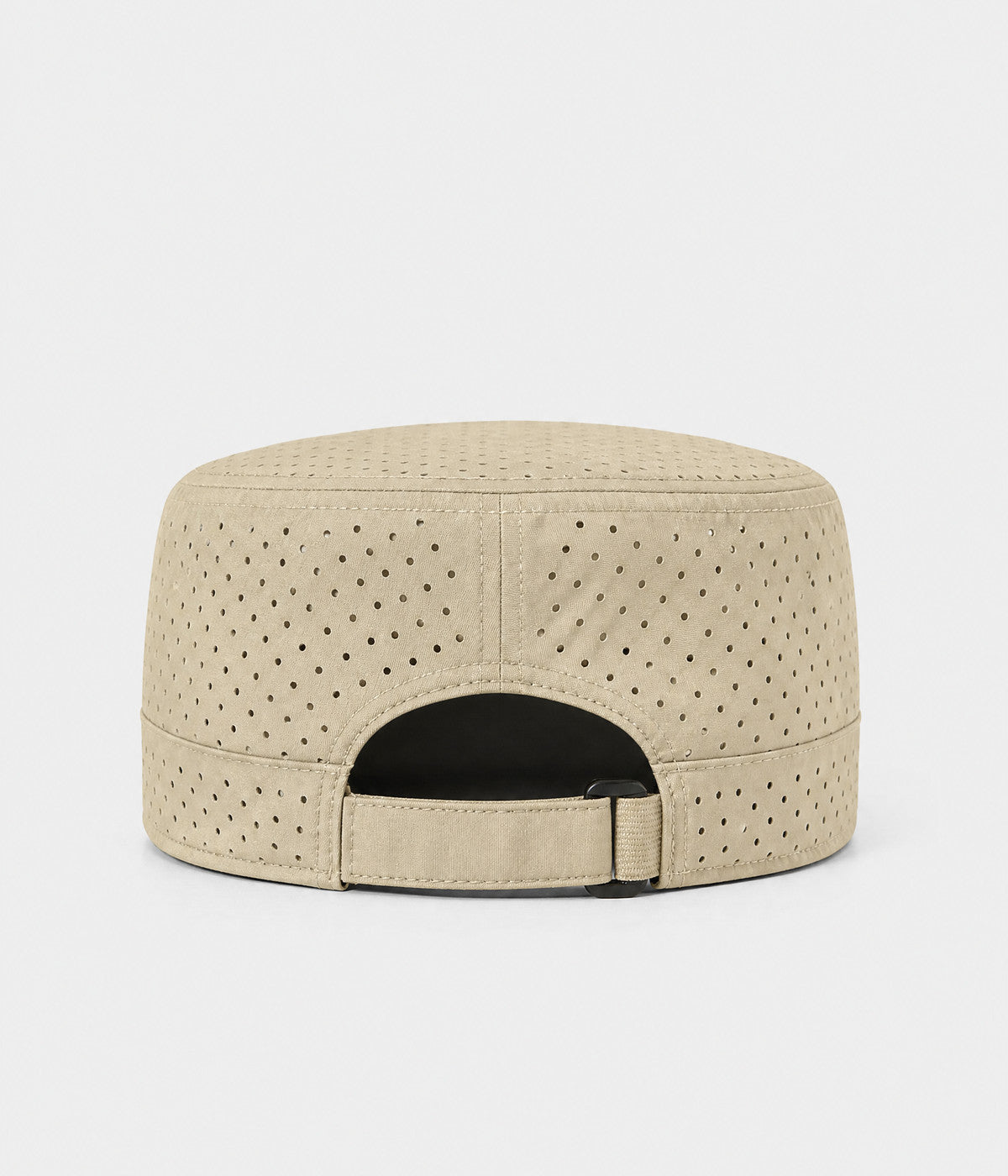 VENTED CADET. perforated cadet cap in sand, back view