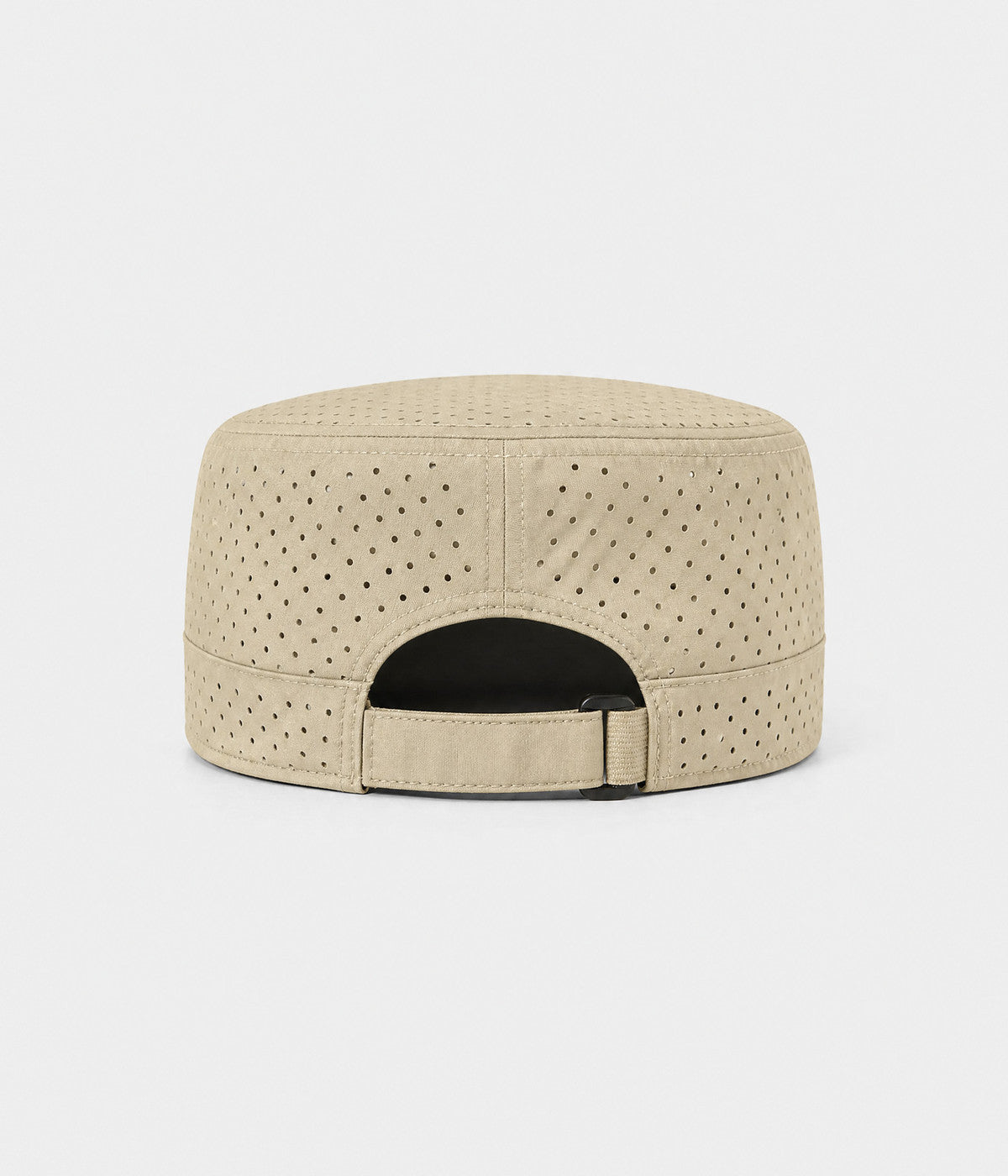 VENTED CADET. perforated cadet cap in sand, back view