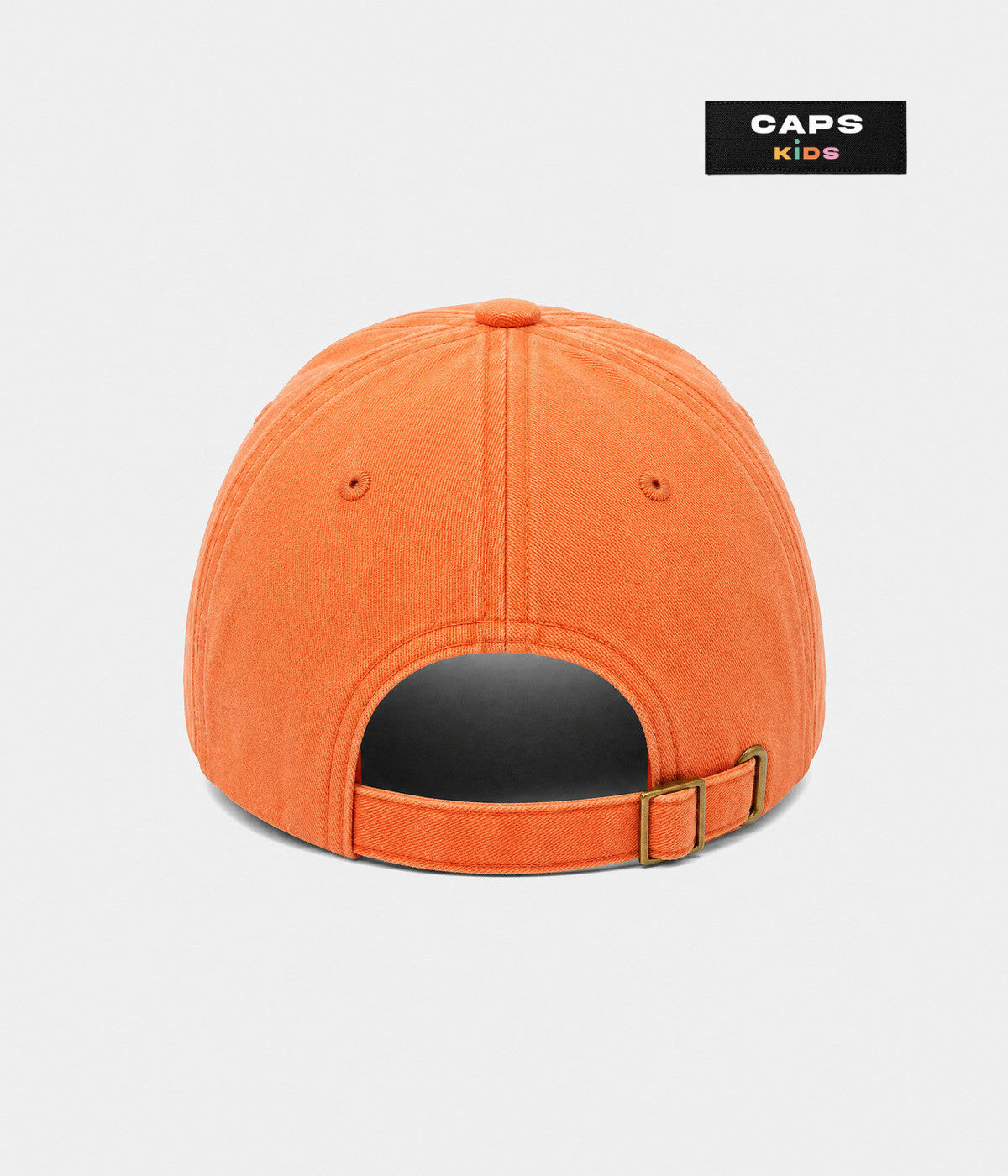 SUNNY DAY. cotton cap in orange, back view