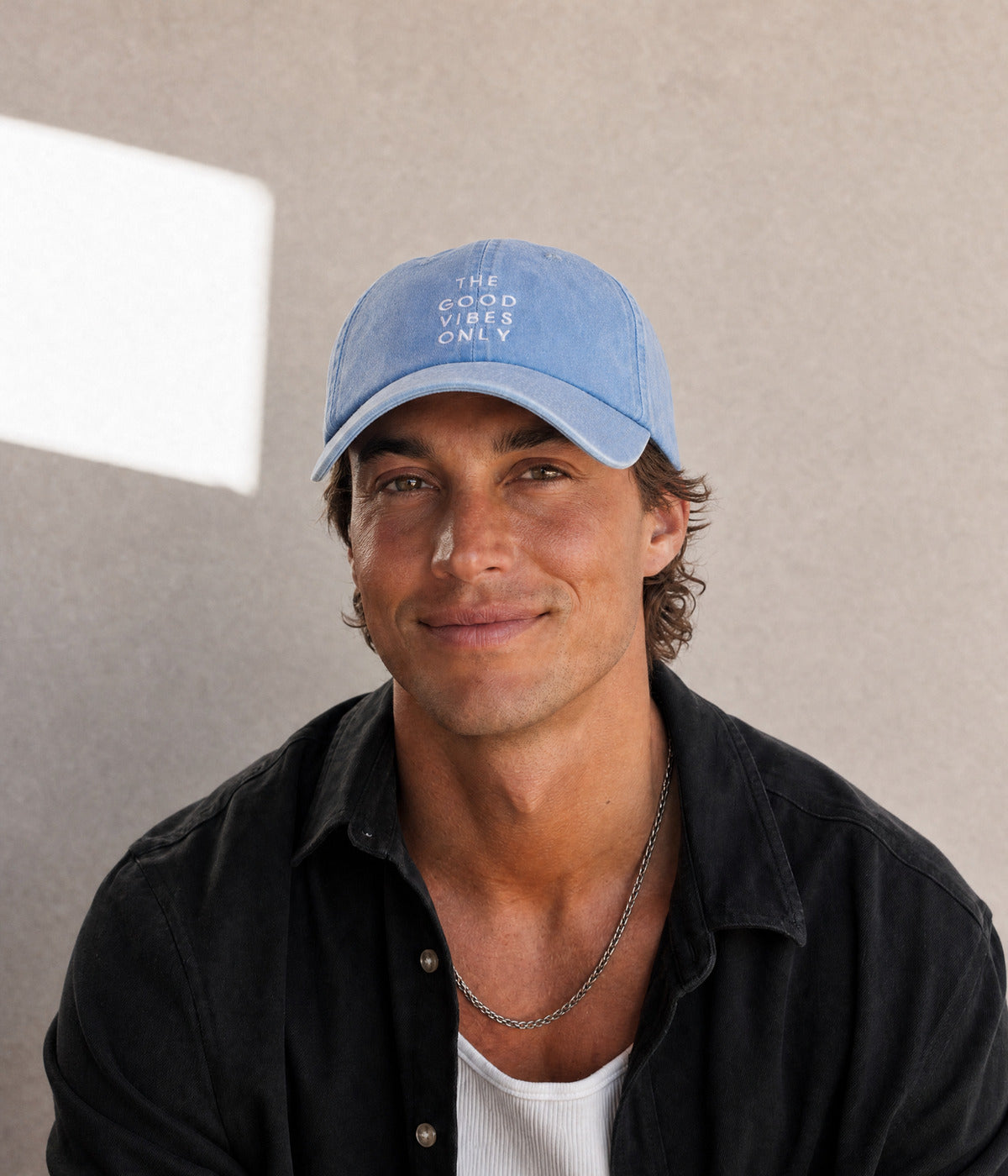 THE GOOD VIBES ONLY. — BLUE worn