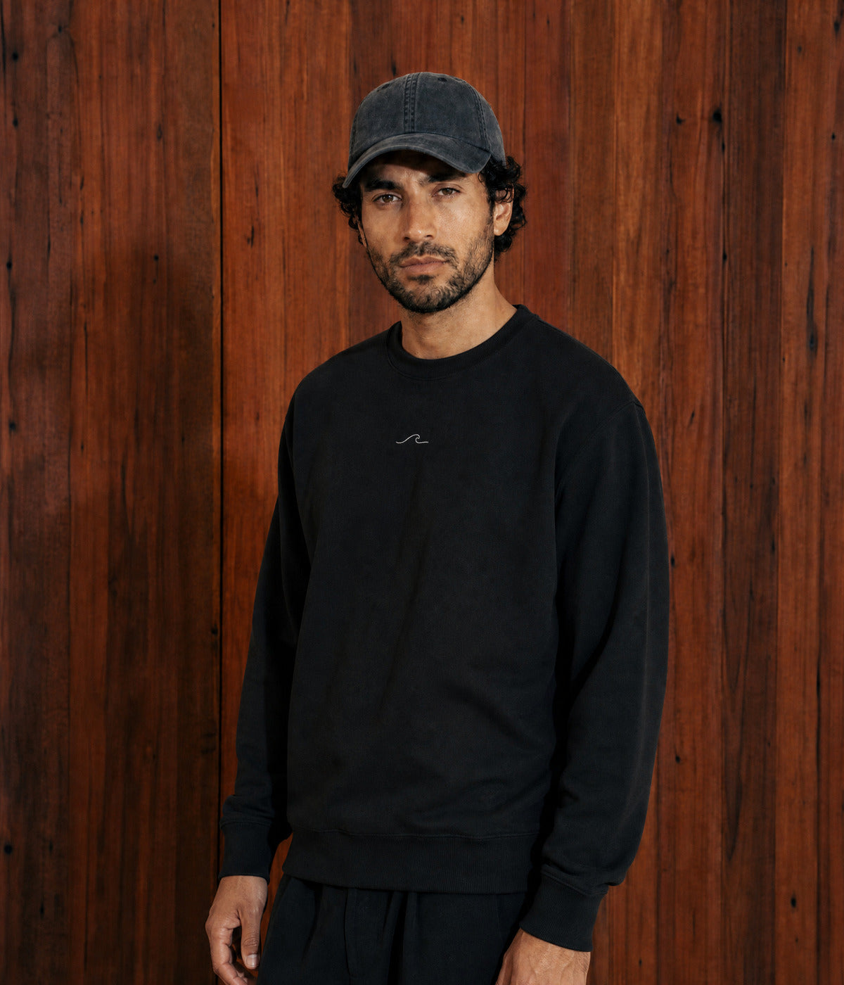 THE WAVE SWEATER. on model