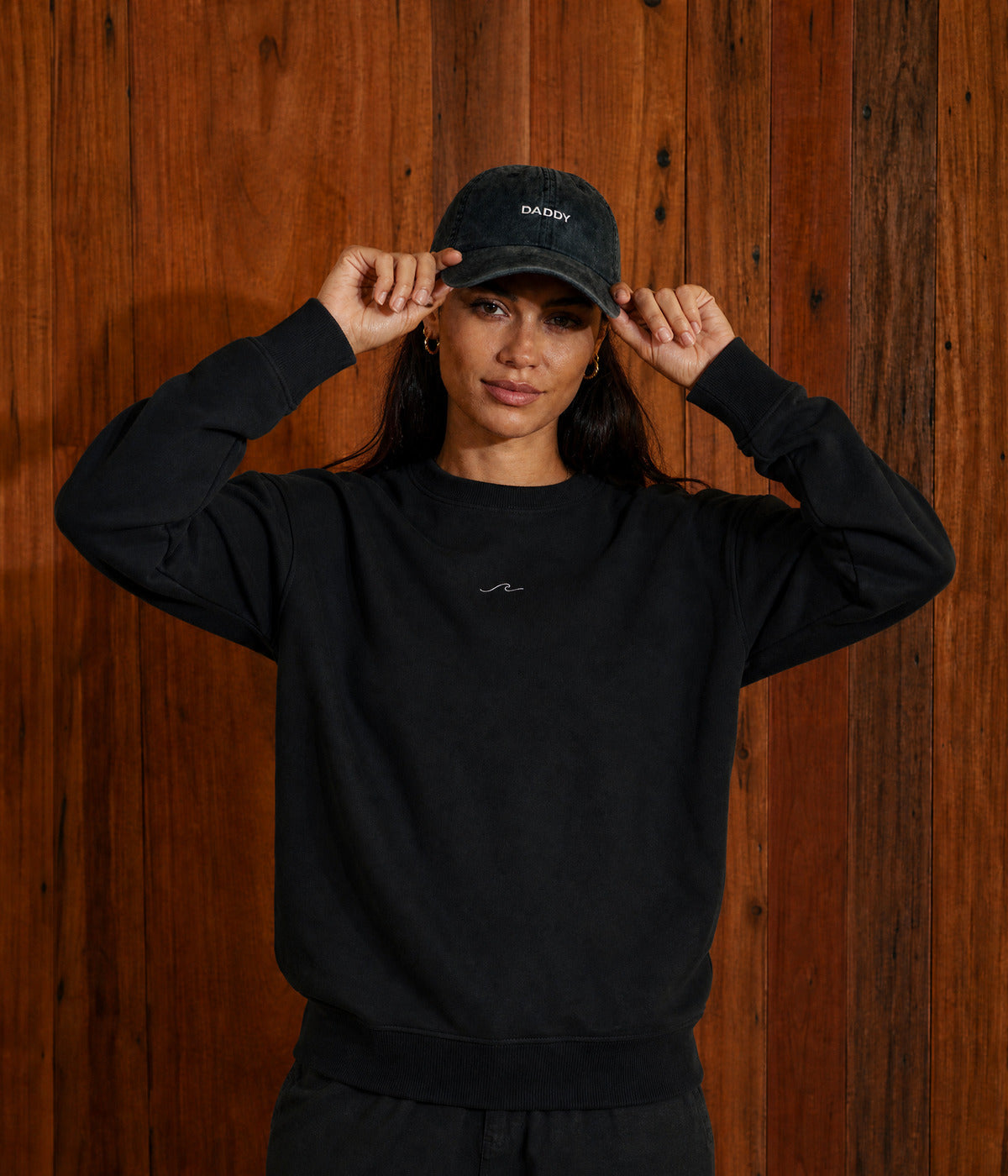 THE WAVE SWEATER. on model
