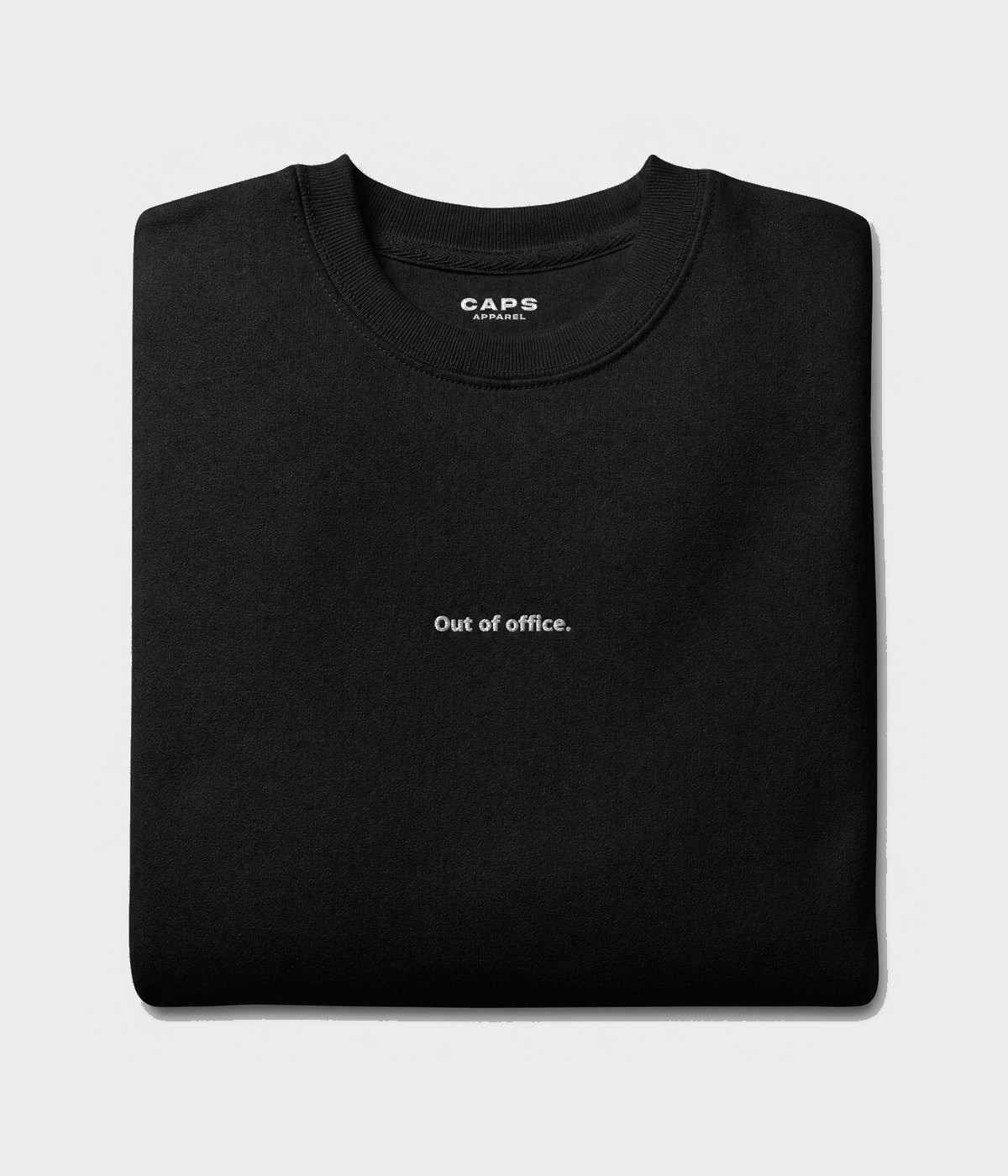 OUT OF OFFICE SWEATER.-CAPS