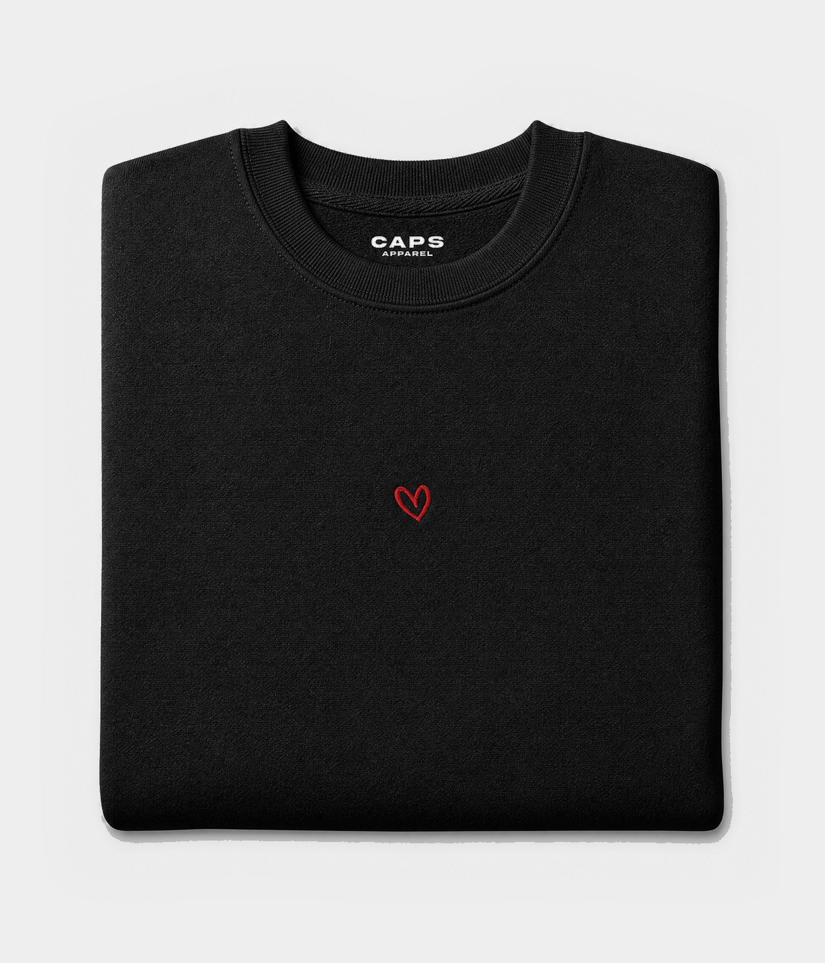 DRAWN HEART SWEATER.-CAPS