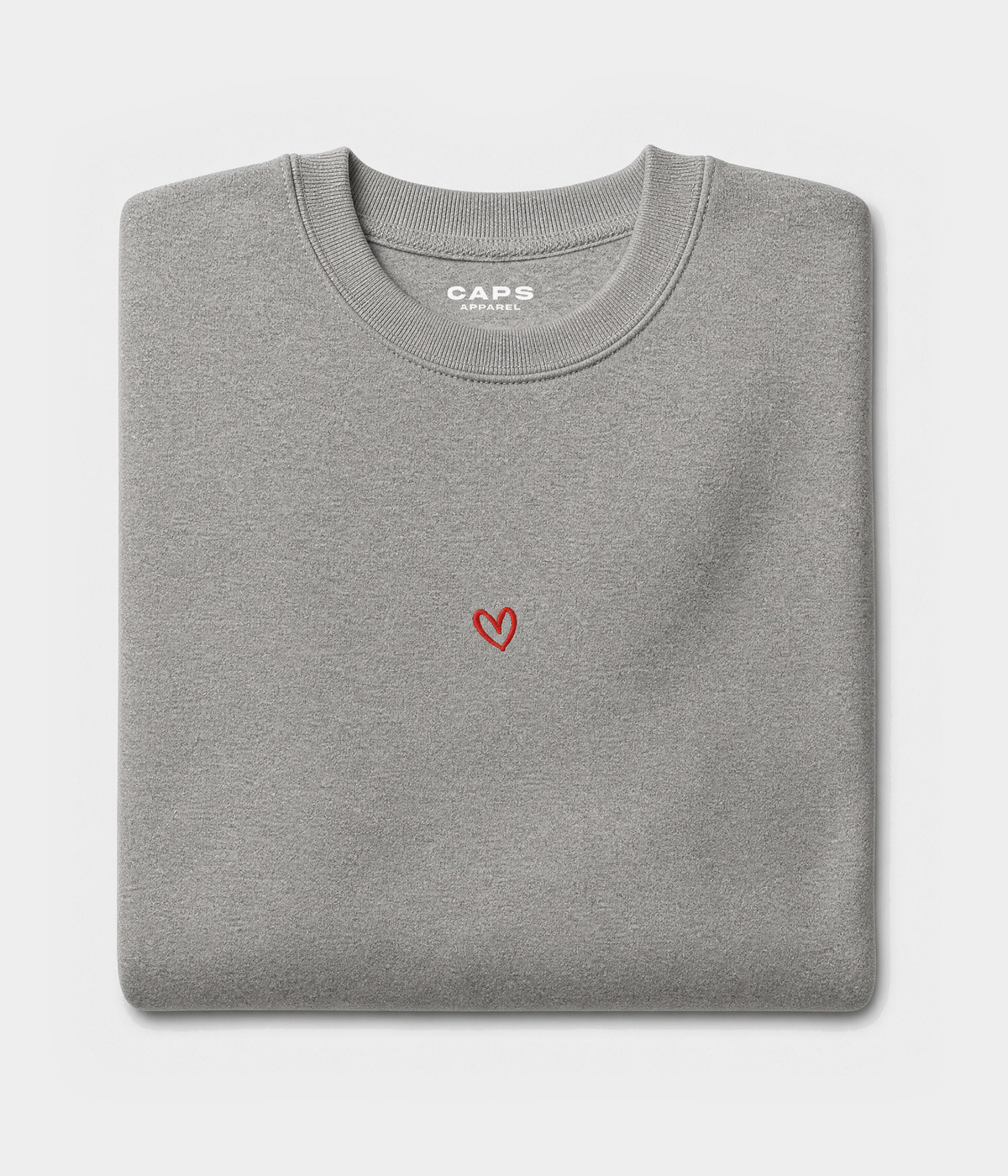 DRAWN HEART SWEATER.-CAPS
