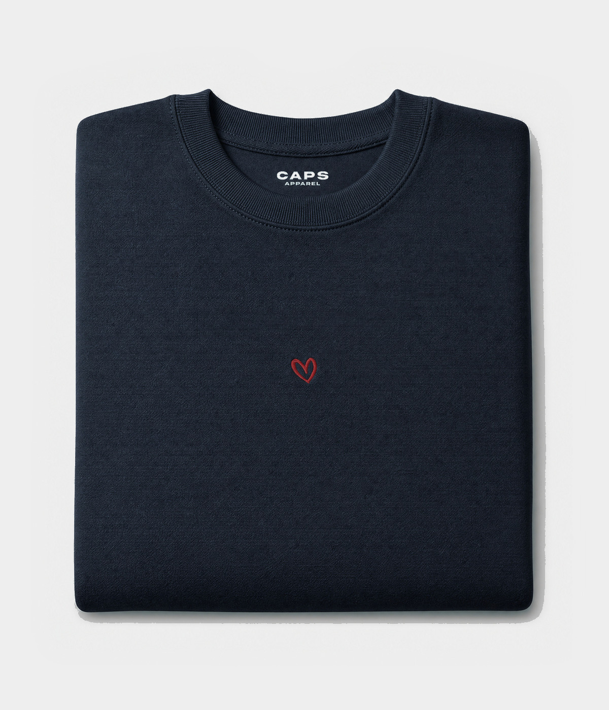 DRAWN HEART SWEATER.-CAPS