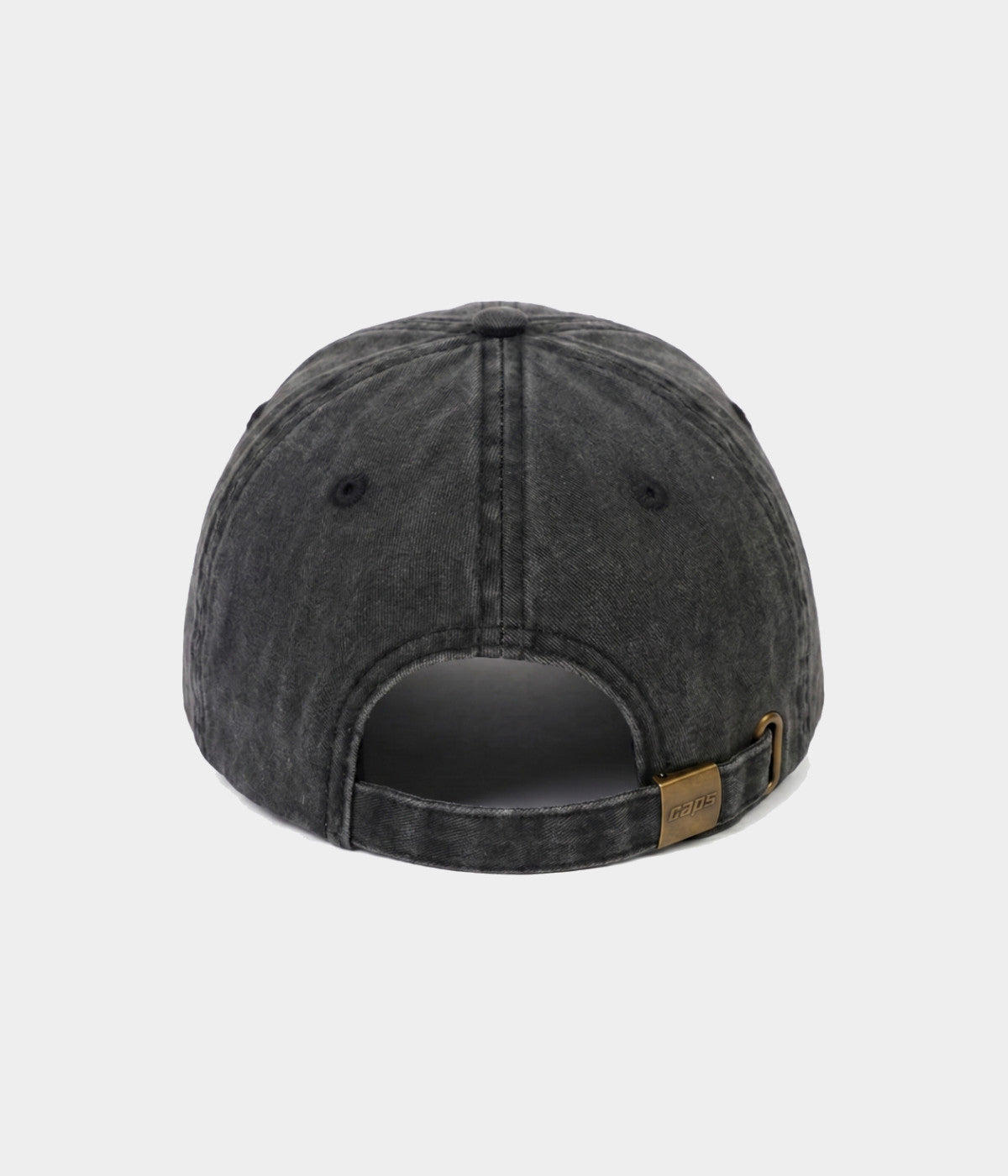 WASHED ASK YOUR MOM. washed cotton cap in black, back view