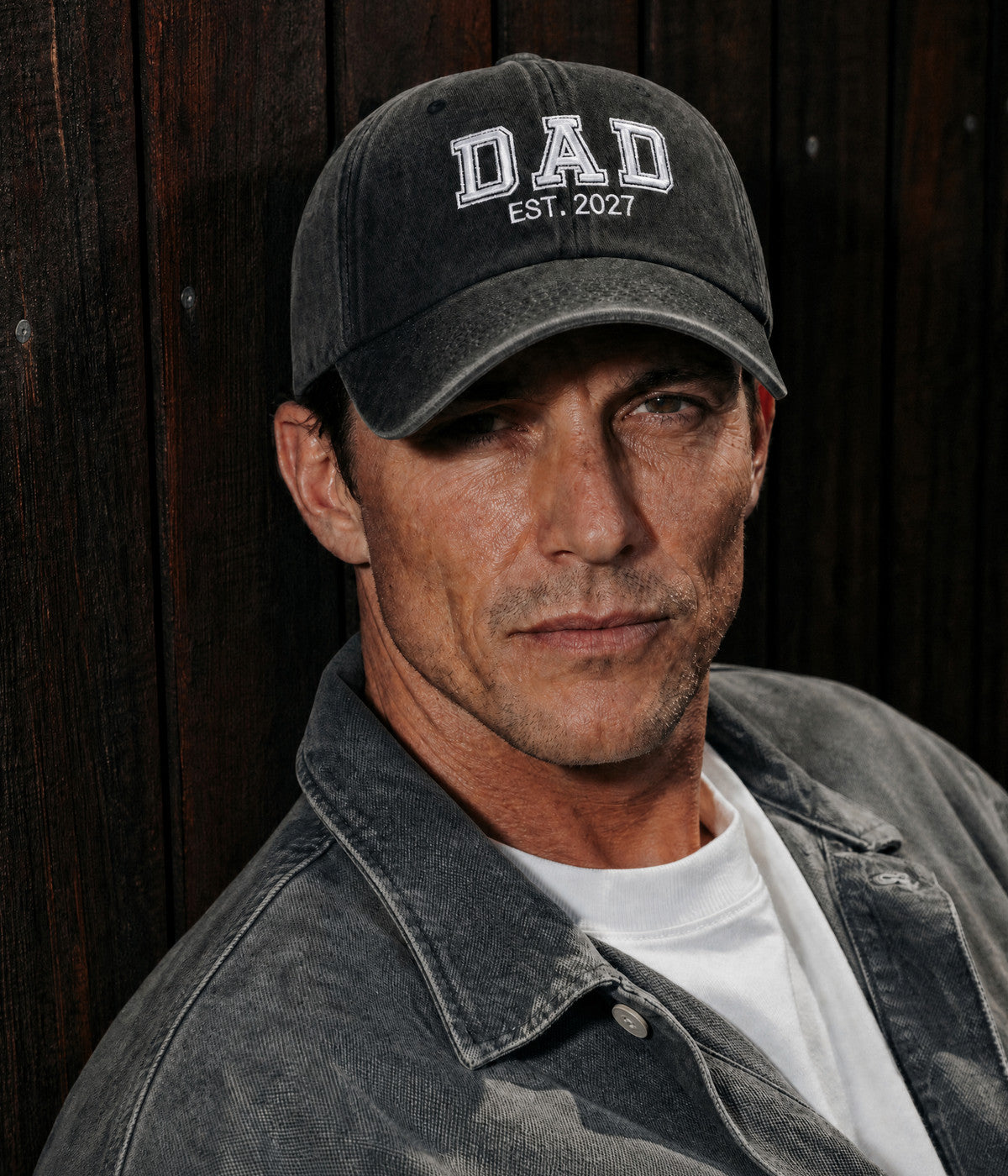 WASHED DAD EST 2027. — BLACK worn