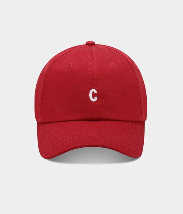 C. Red
