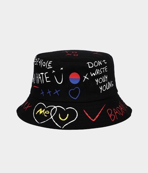 Graffiti Bucket. Black