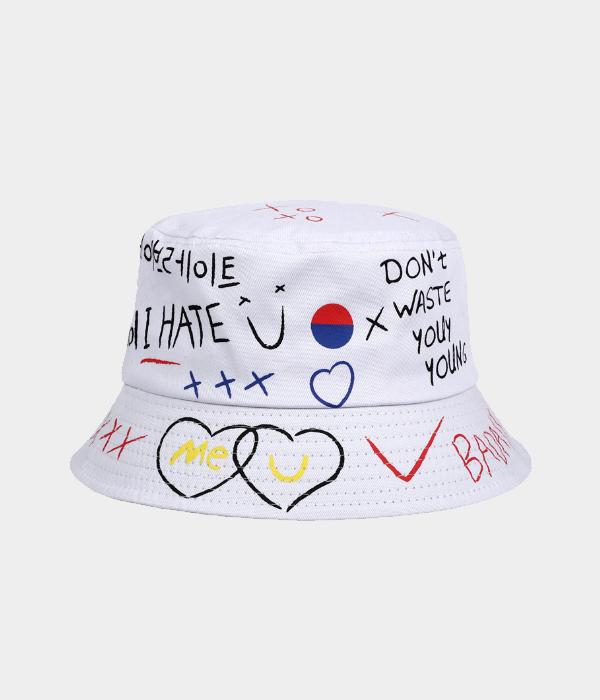 Graffiti Bucket. White