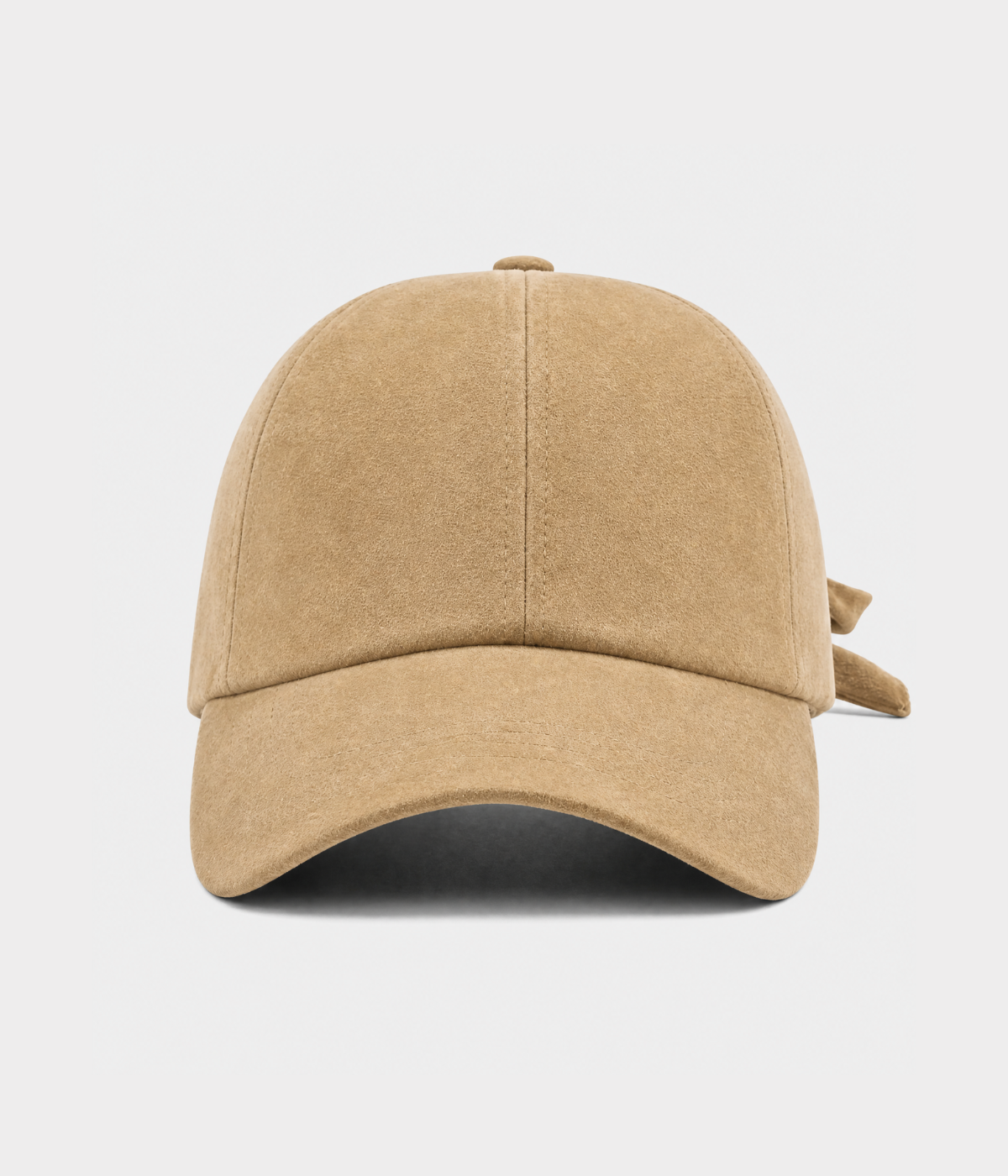 SUEDE BOW CAP.