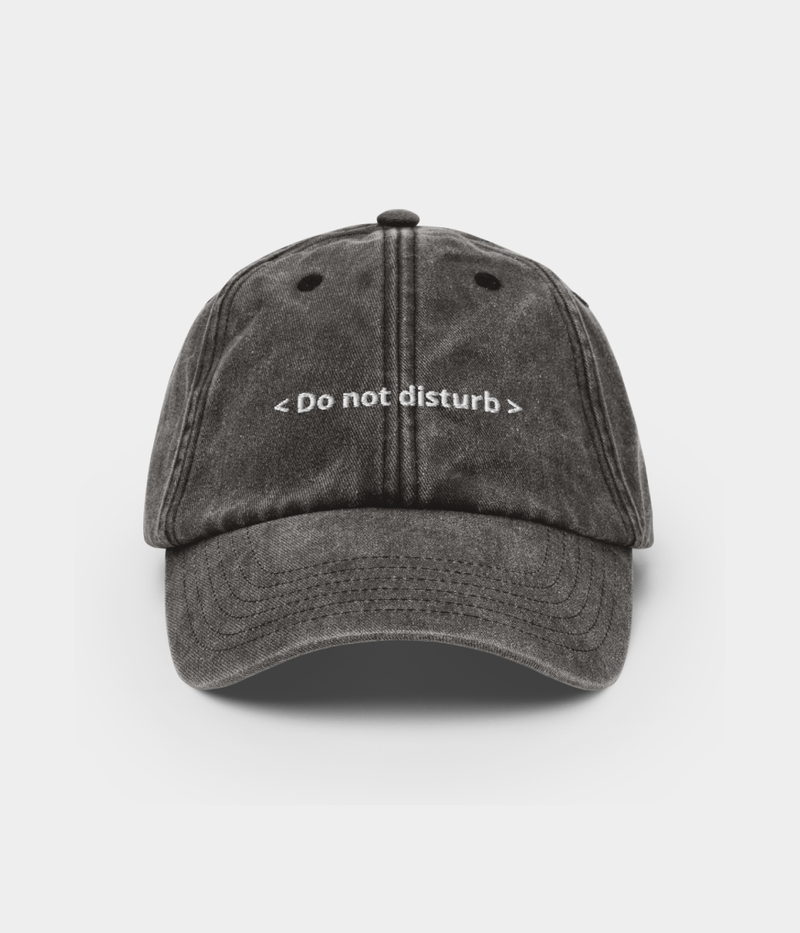 CAPS Apparel Do Not Disturb Black Cap Front View