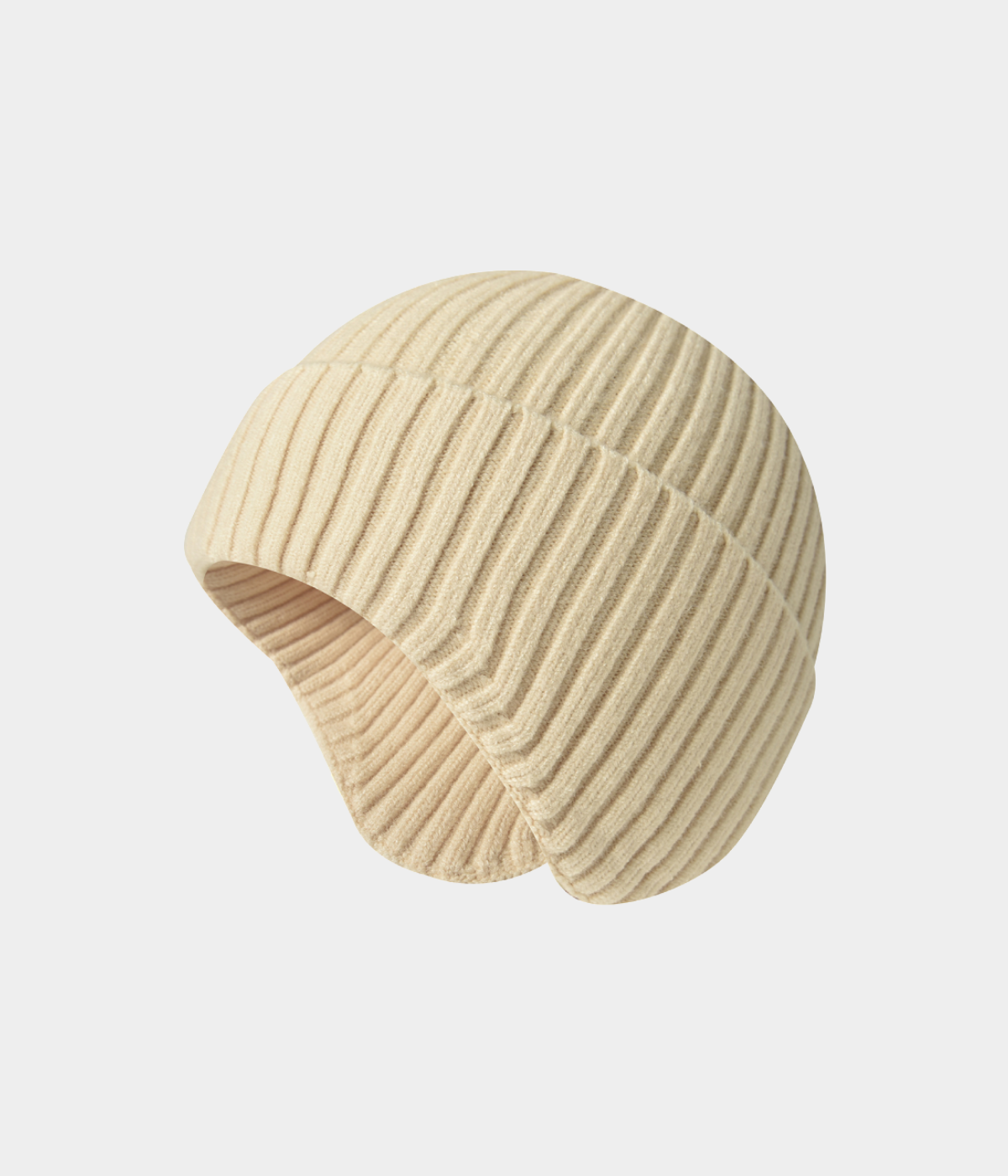 KNIT EARMUFF BEANIE.