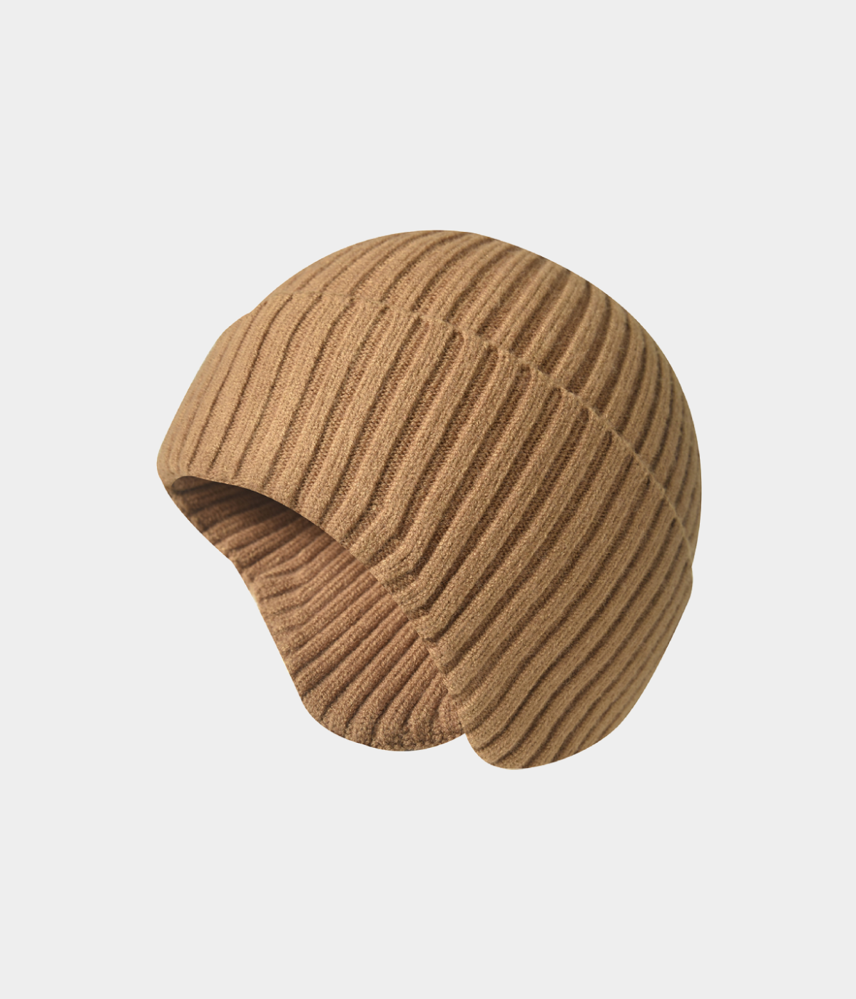 KNIT EARMUFF BEANIE.