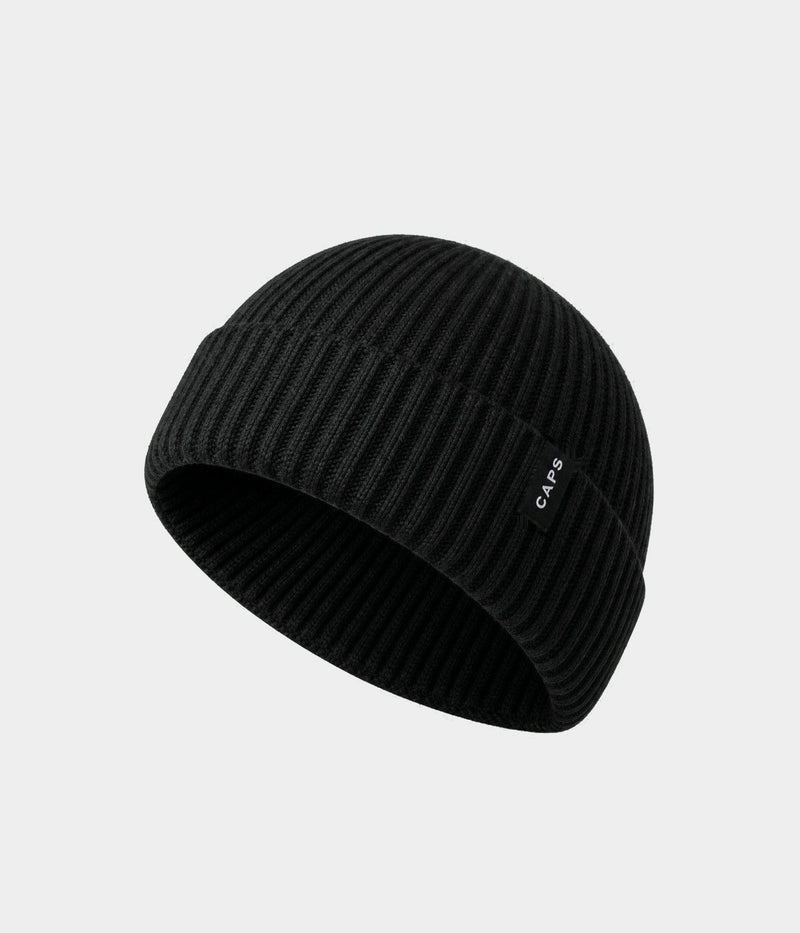 LOGO FISHERMAN BEANIE BLACK