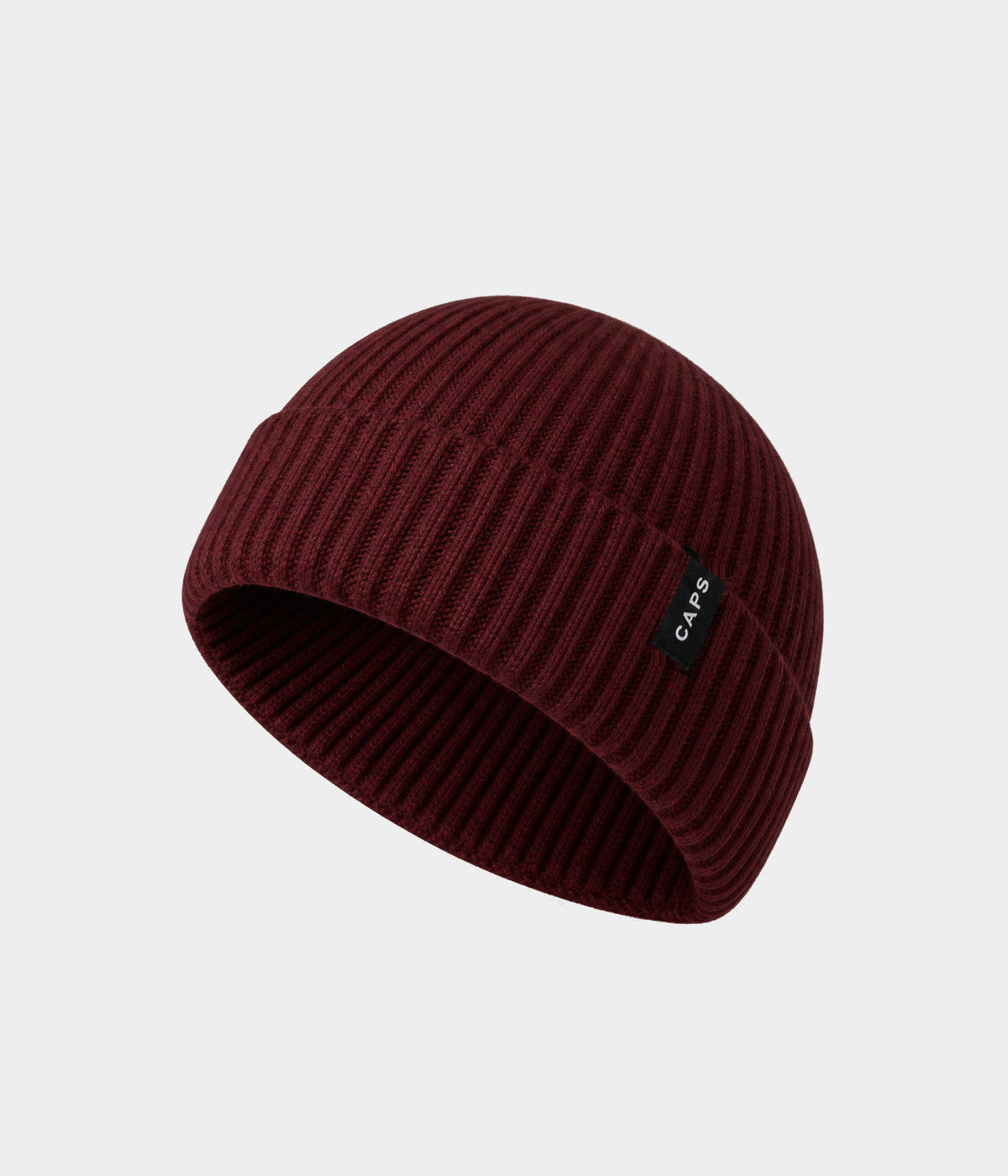 LOGO FISHERMAN BEANIE DARK RED